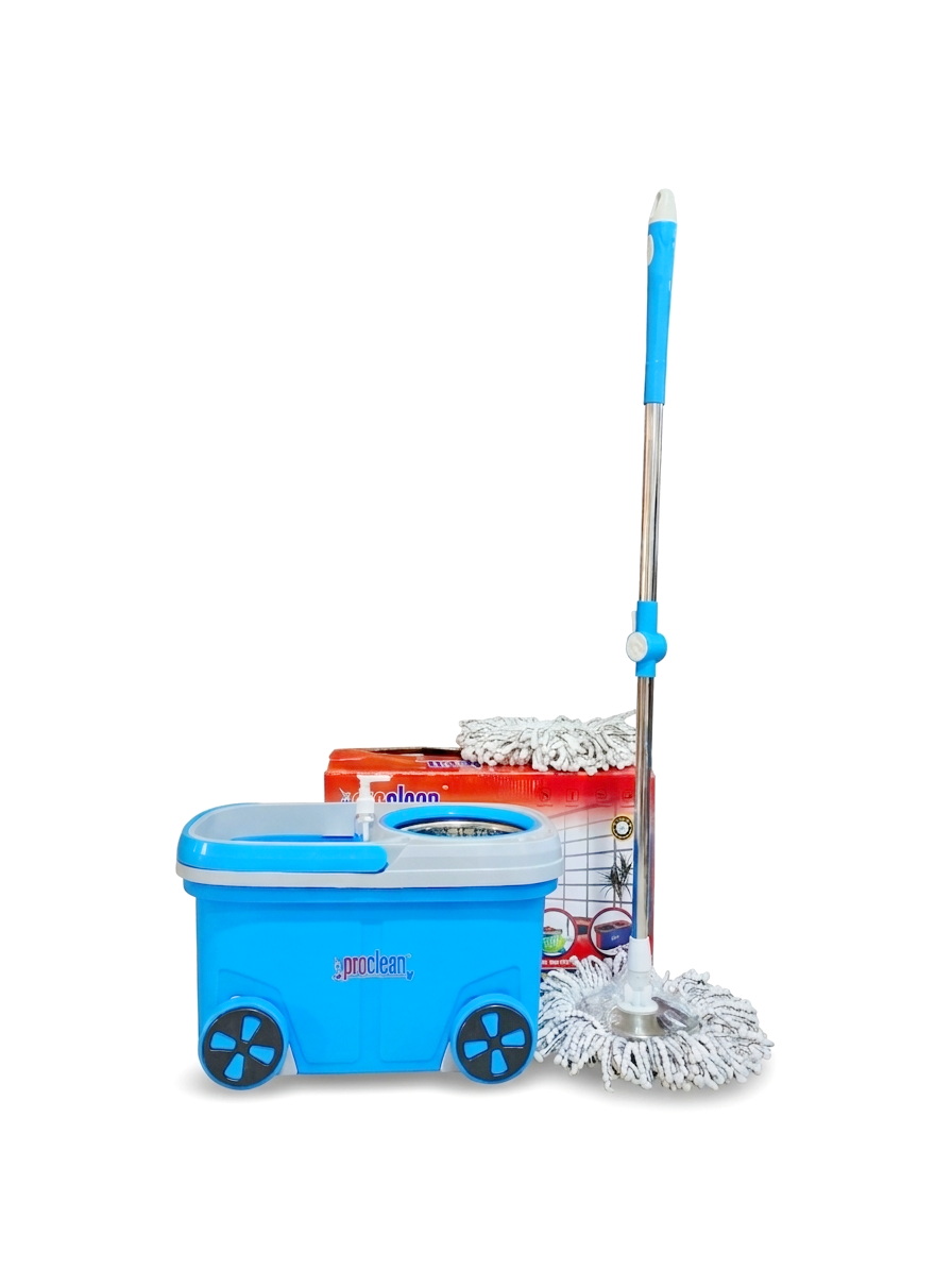 Proclean 8 Wheels SS Mop Head Premium Spin Mop RM-0582_Blue_img_0