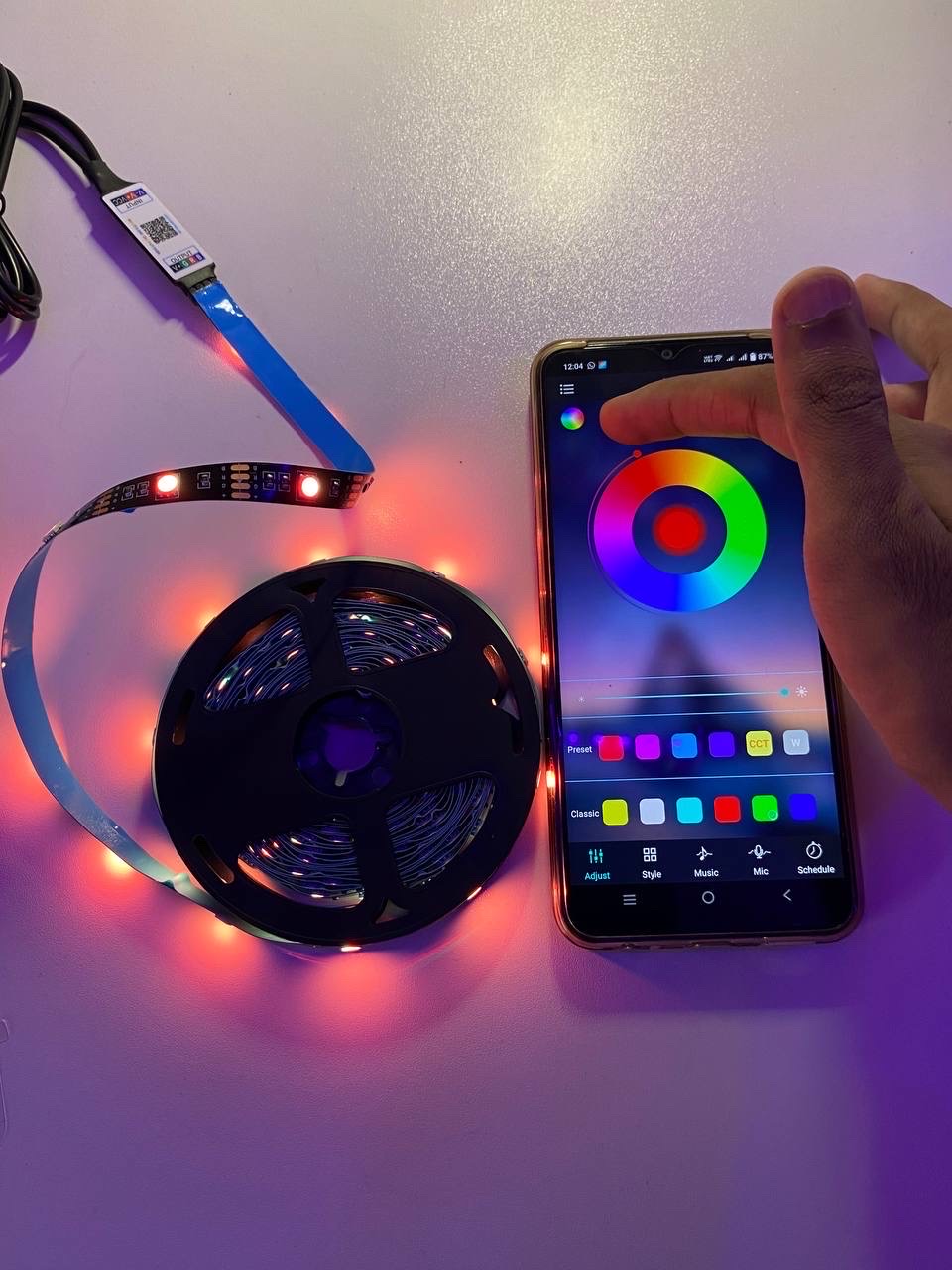 RGB Strip Light App Controler+ Sound sensor🔥 (16Fit)_img_6