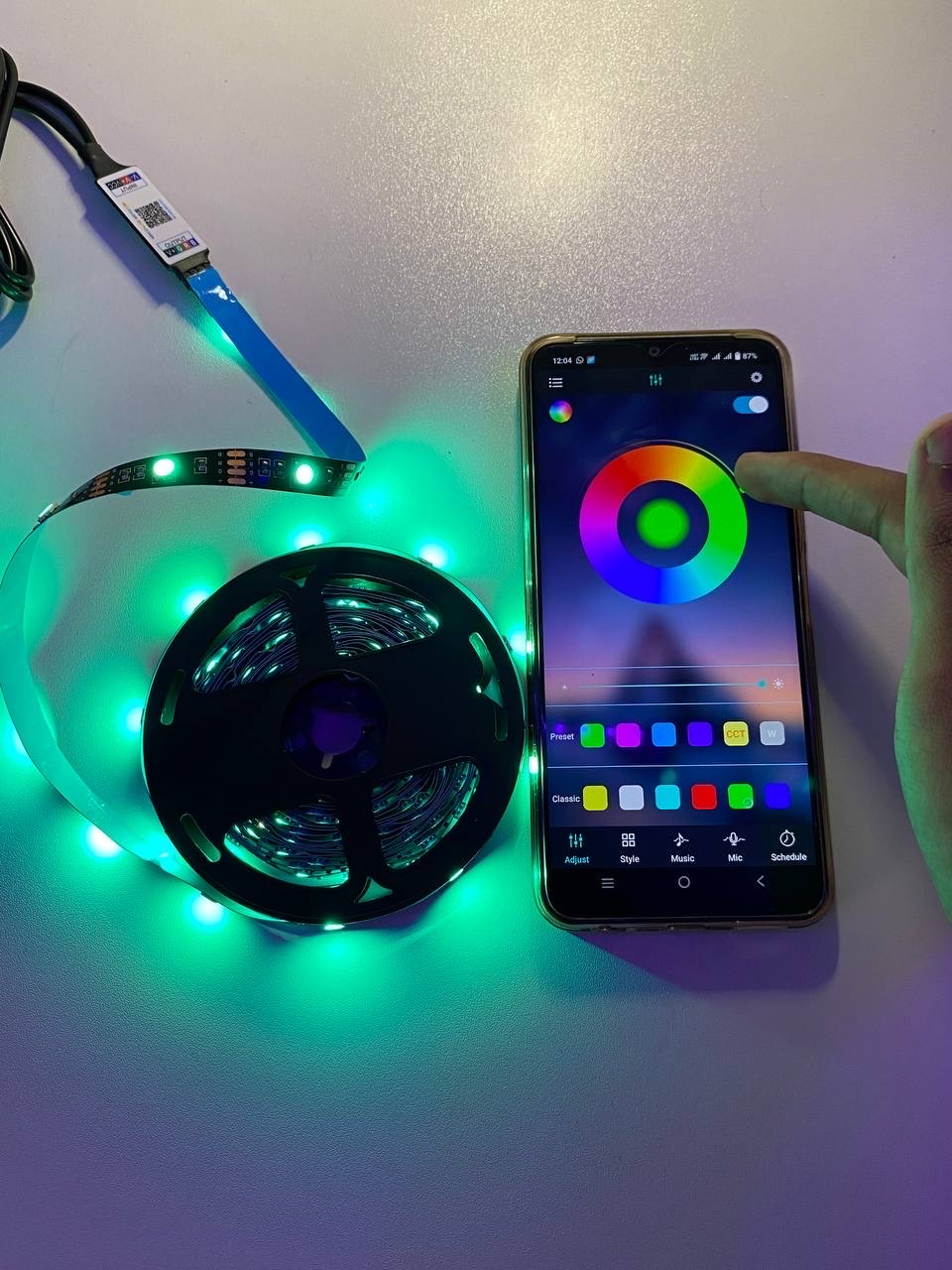 RGB Strip Light App Controler+ Sound sensor🔥 (16Fit)_img_7