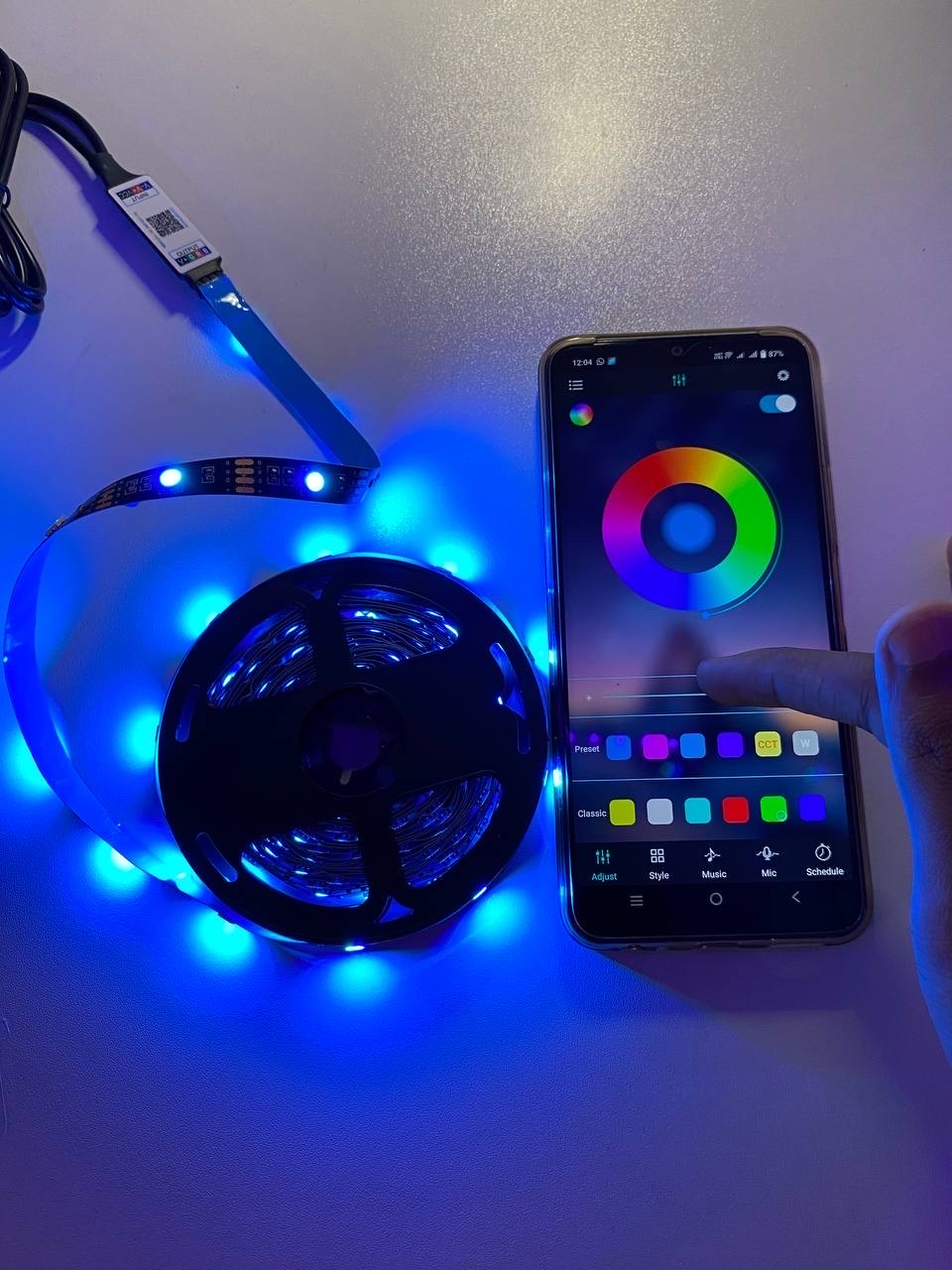 RGB Strip Light App Controler+ Sound sensor🔥 (16Fit)_img_8