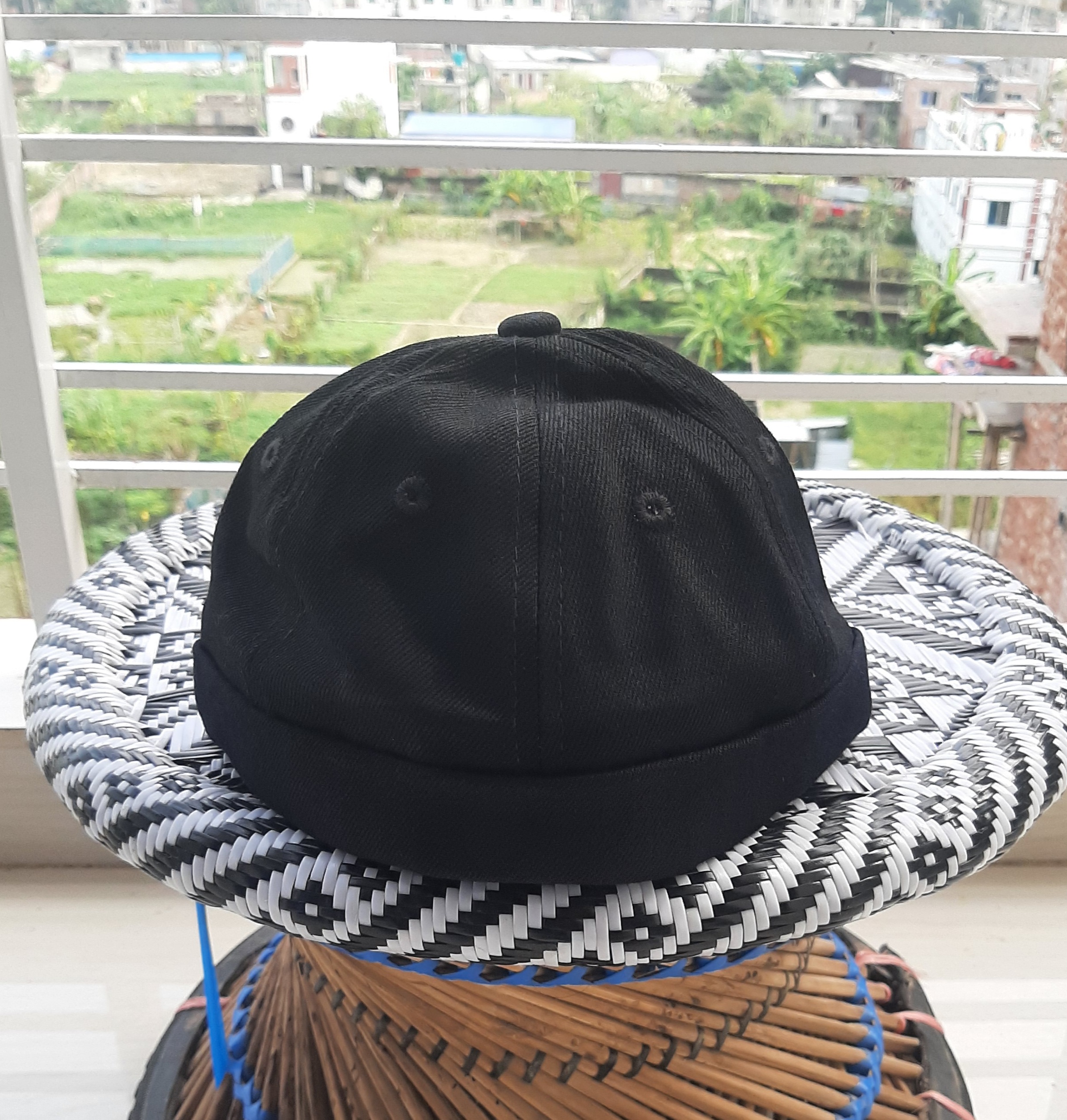 ব্রিমলেস ফুল ব্লাক ক্যাপ_img_1