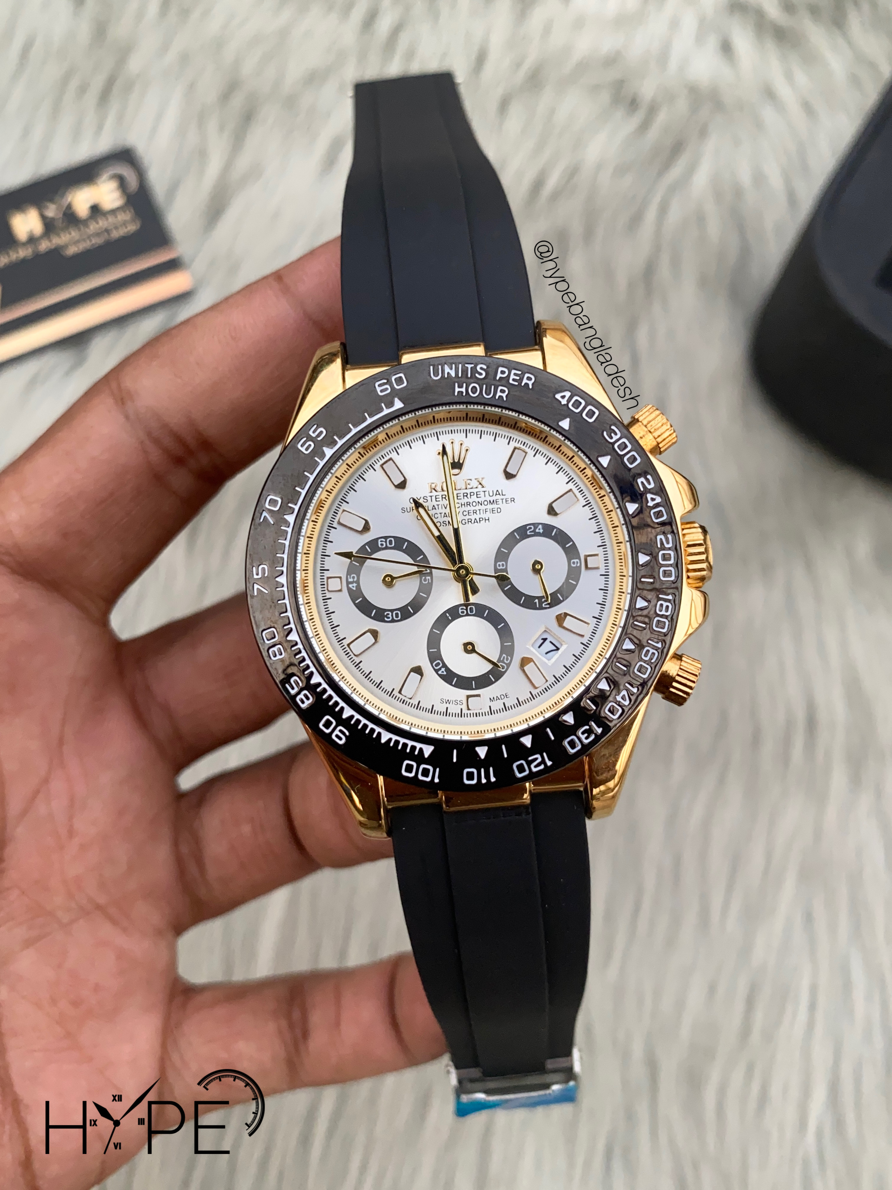 R0LEX daytona rubber belt (Gold)_img_0