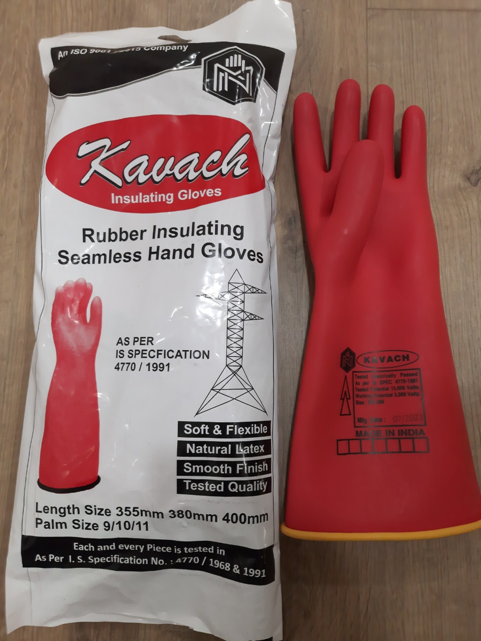 Kavach Electrical Safety Hand Gloves 15 KVA_img_0