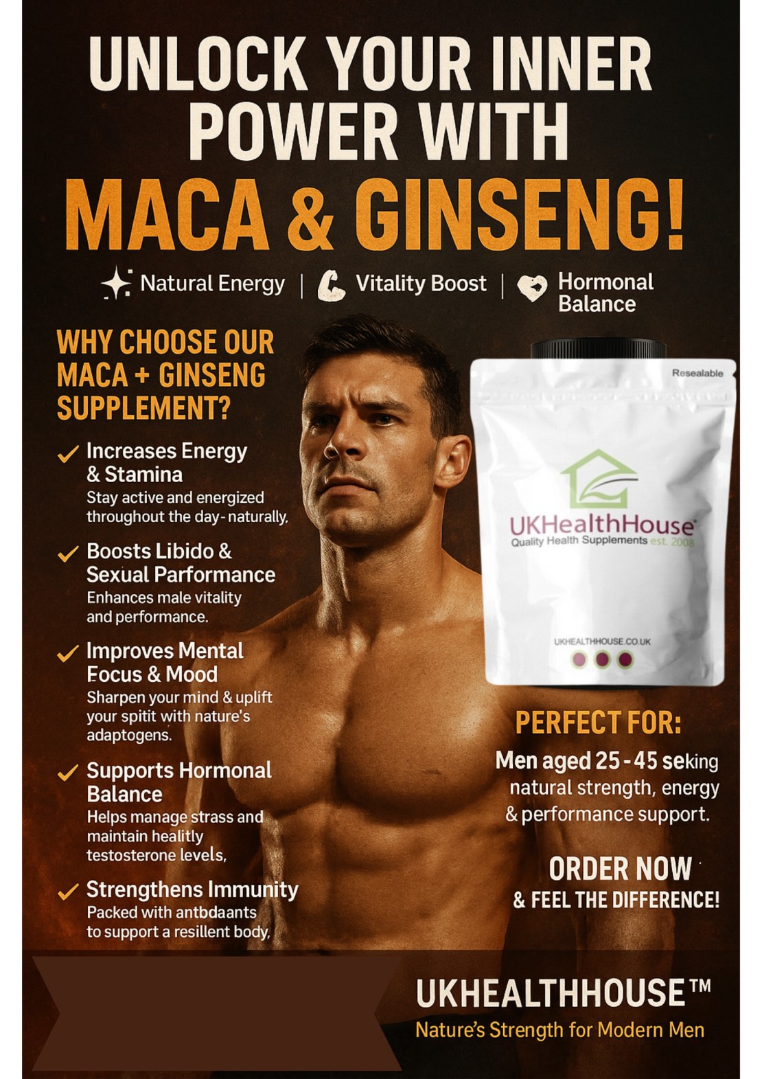 Maca & Ginseng Complex - 120 Capsules - Made in UK_img_2