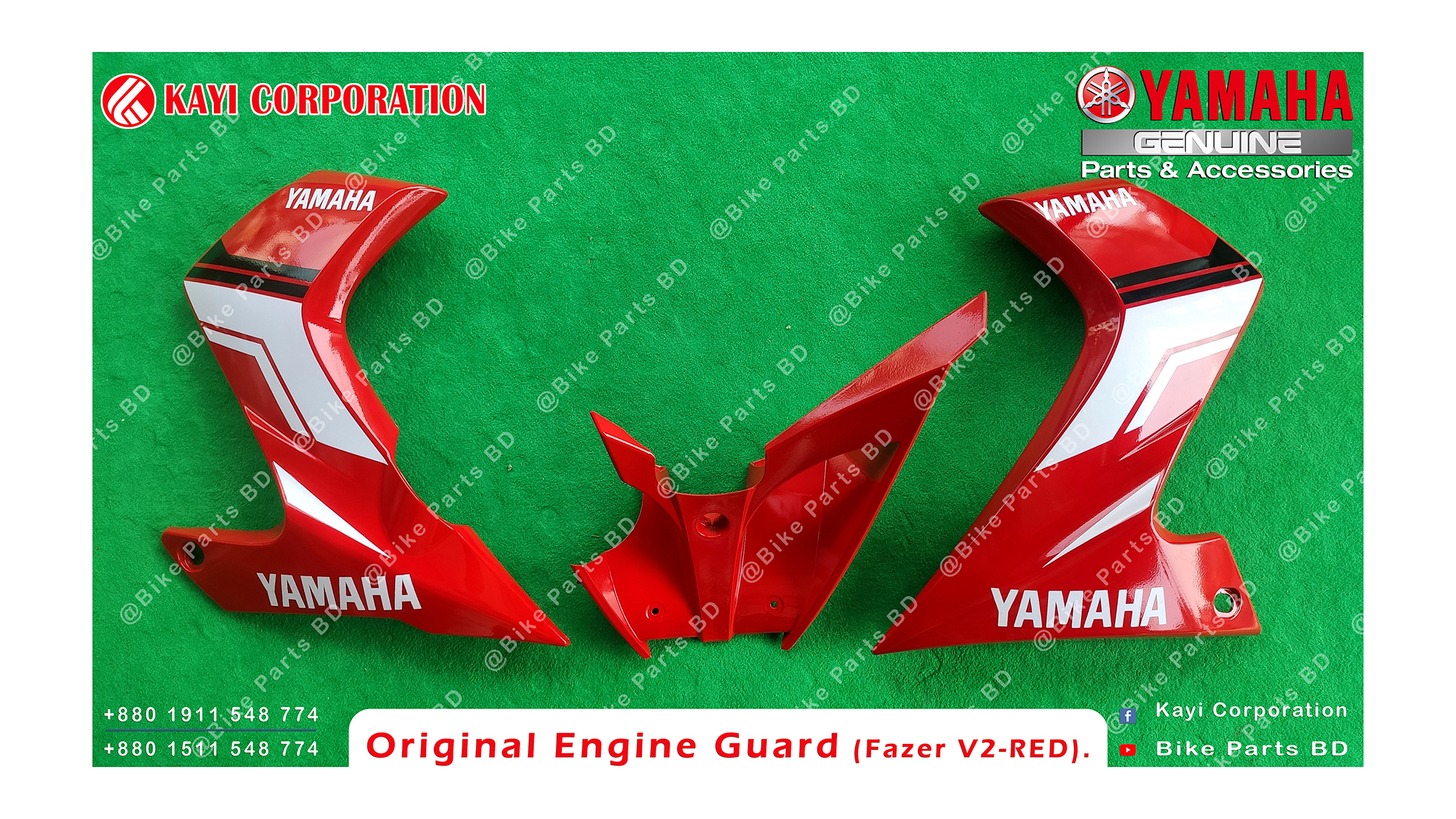 Engine guard for Yamaha FAZER V2 (Red Colour) bike._img_1