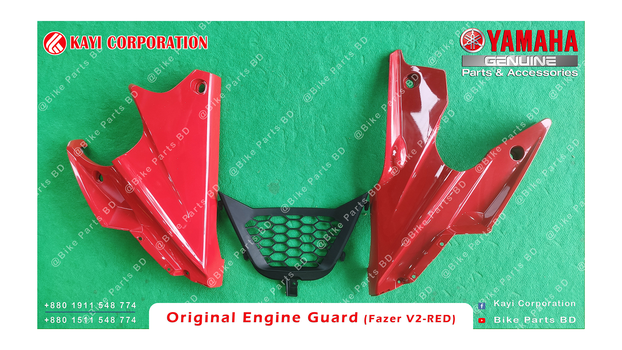 Engine guard for Yamaha FAZER V2 (Red Colour R15V2) bike._img_1