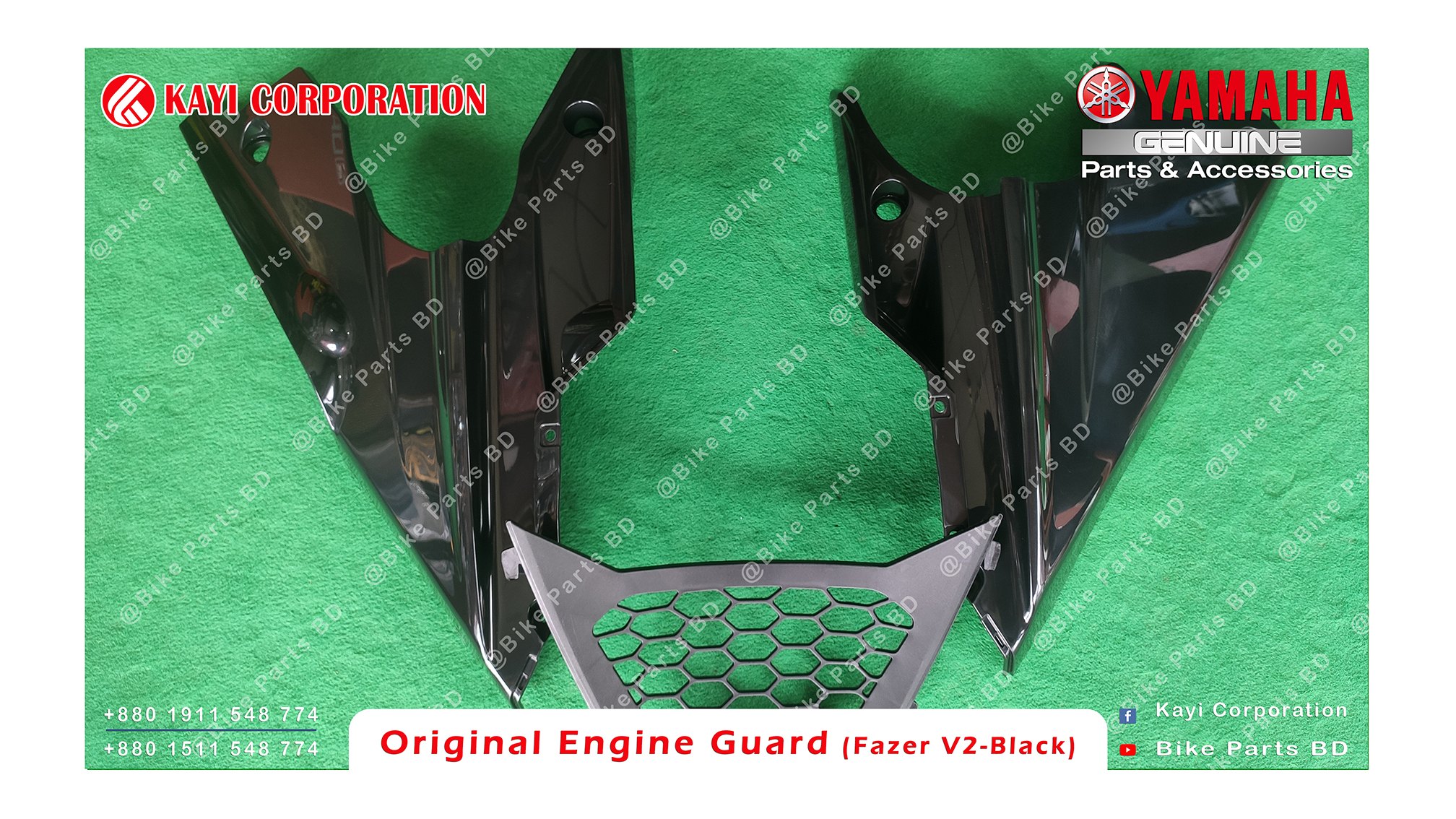 Engine guard for Yamaha FZS V2, FAZER V2 (Black Colour R15V2) bike._img_1