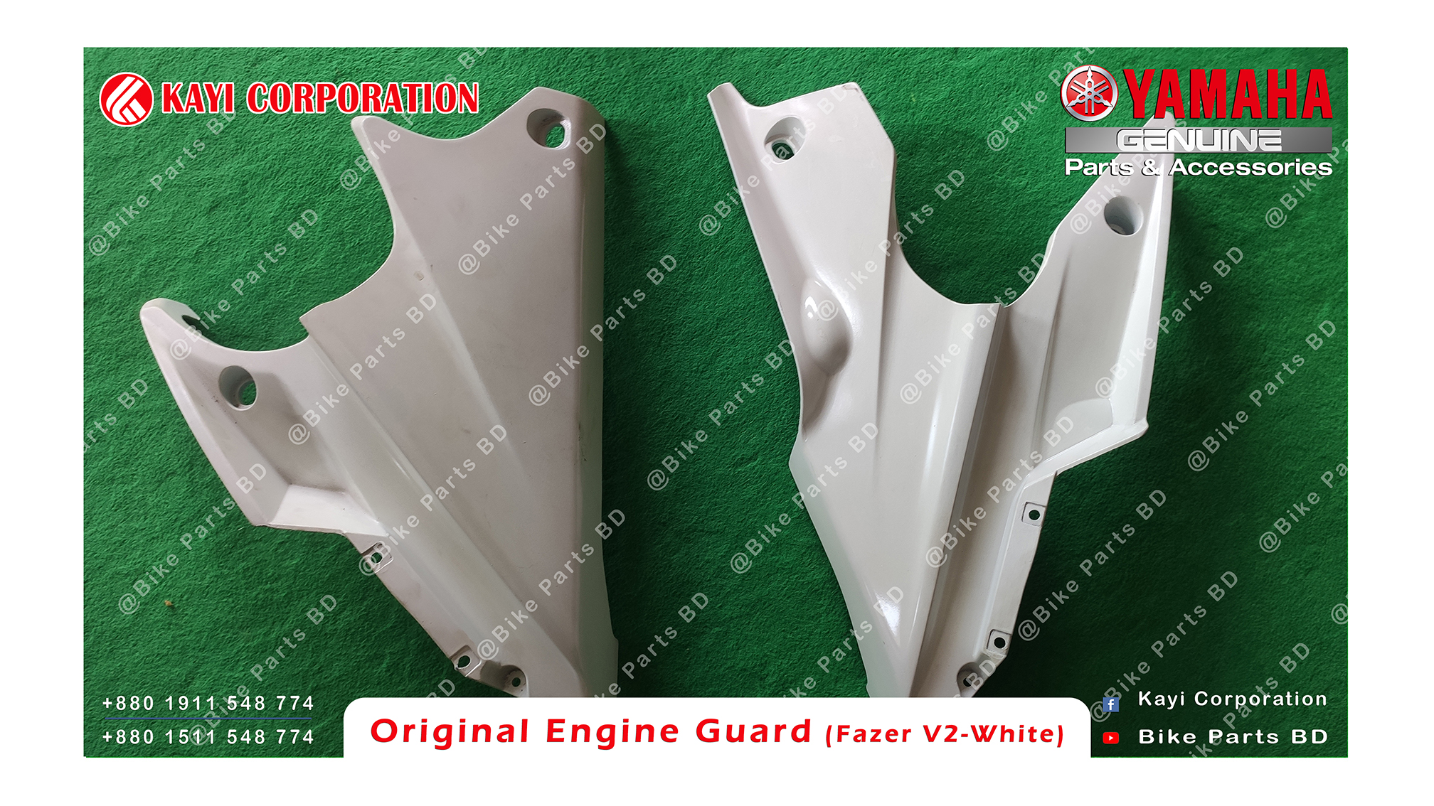 Engine guard for Yamaha FZS V2, FAZER V2 (White Colour R15V2) bike._img_1