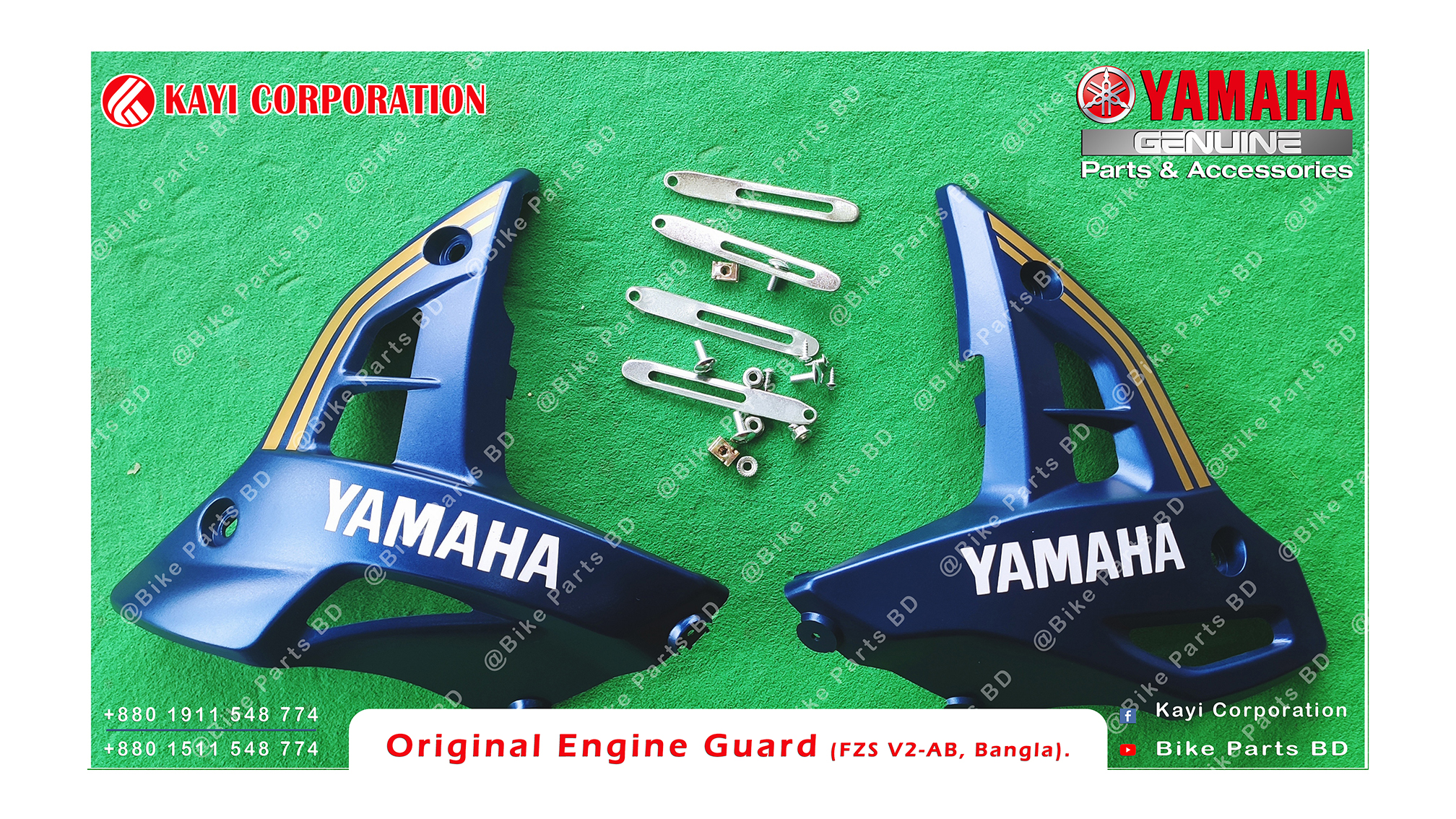 China Engine guard Yamaha FZS V2 Armada Blue bike._img_1