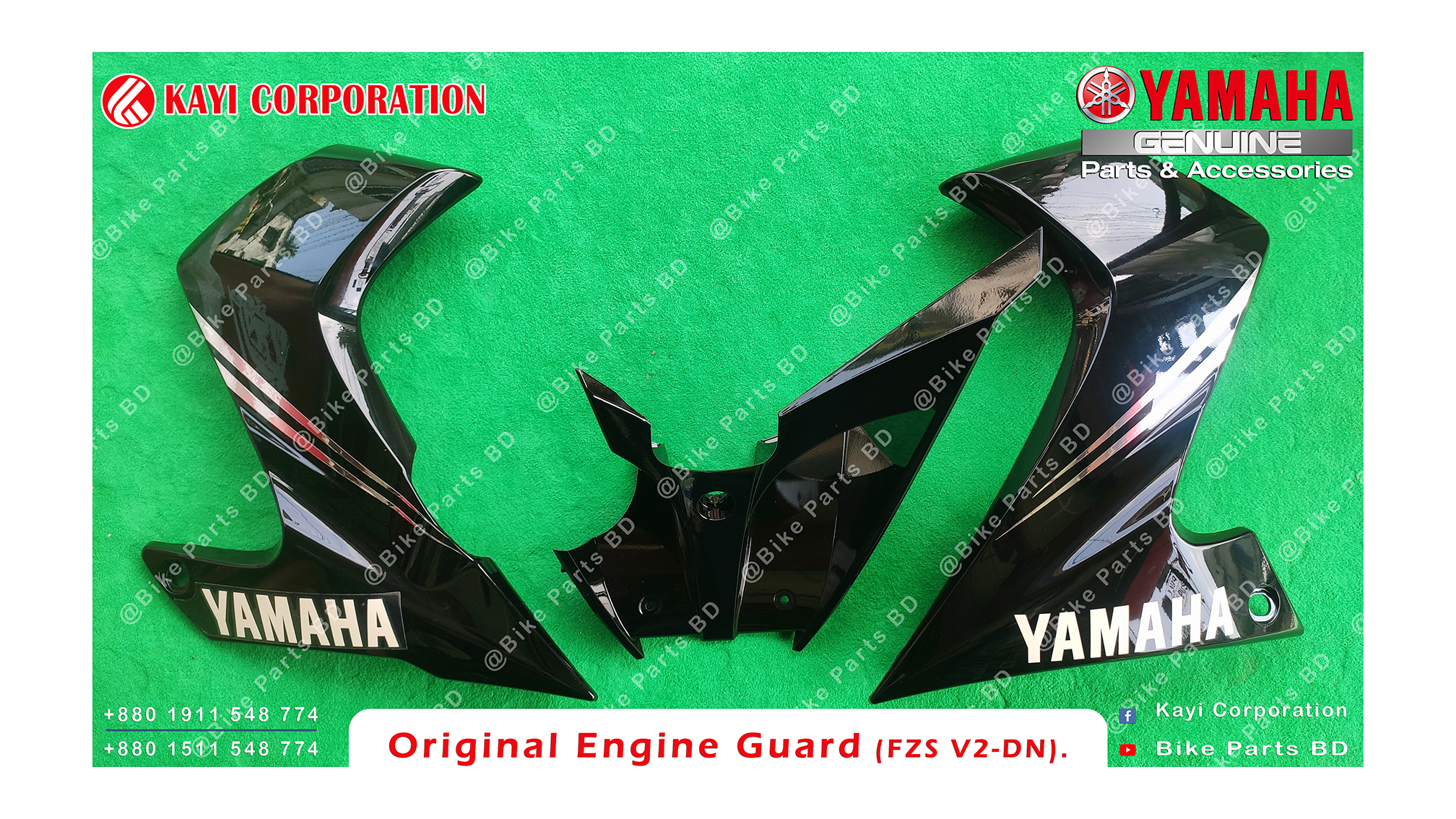 Engine Guard Yamaha FZS V2 Dark Night bike._img_1