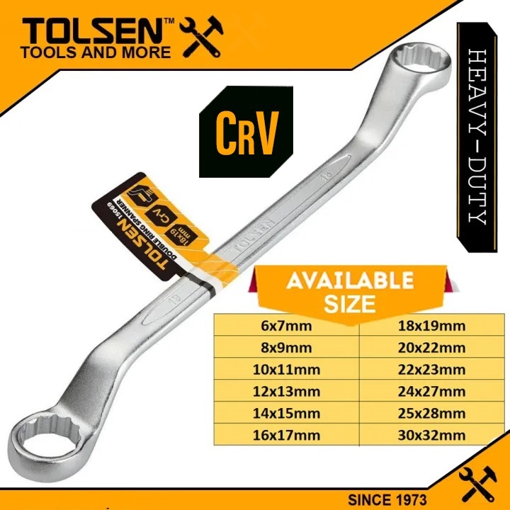 Tolsen Double Ring Spanner Wrench (Metric 6 to 32mm) Cr-V