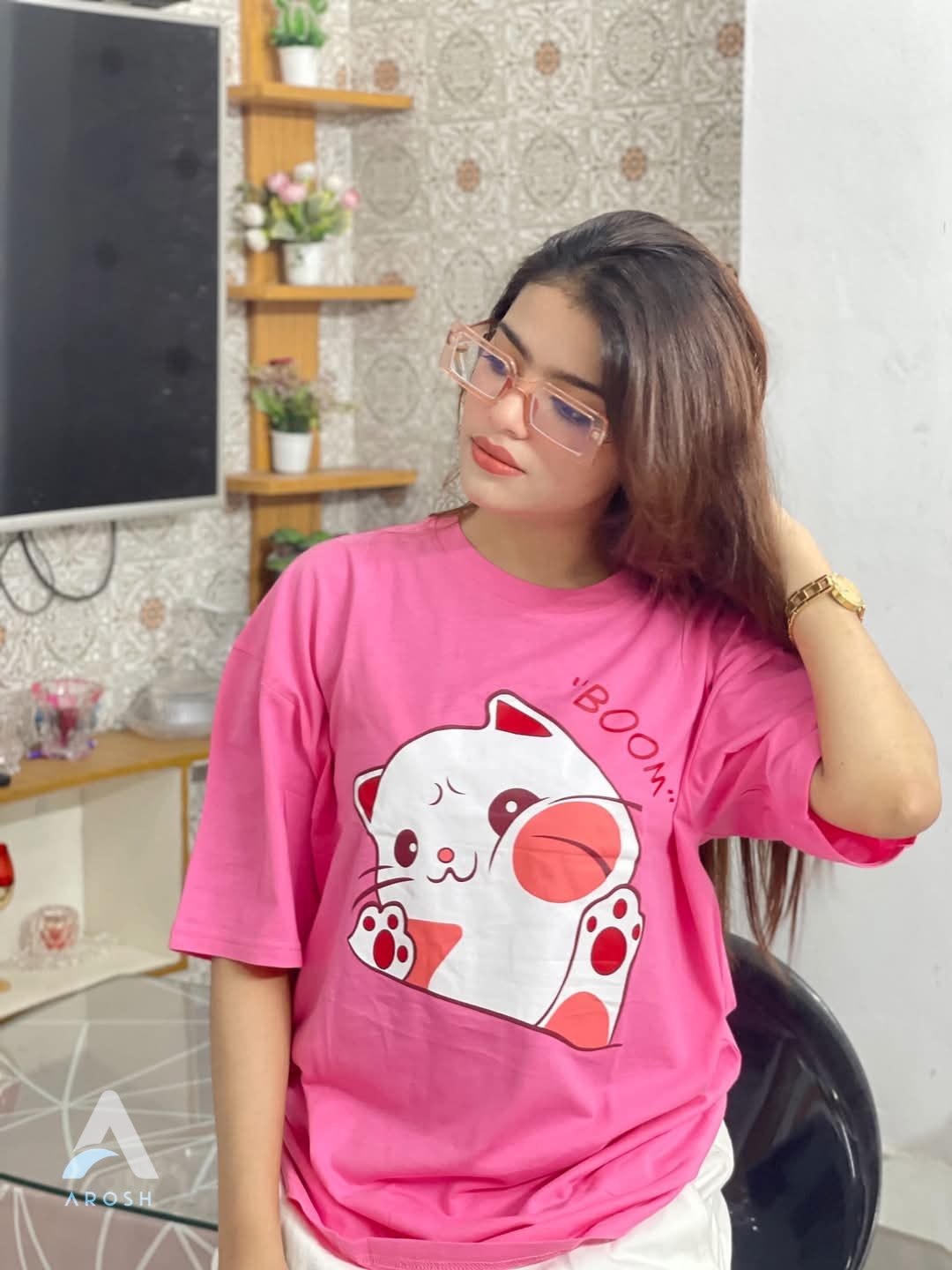Ladies T-shirt (Boom Cat)_img_4