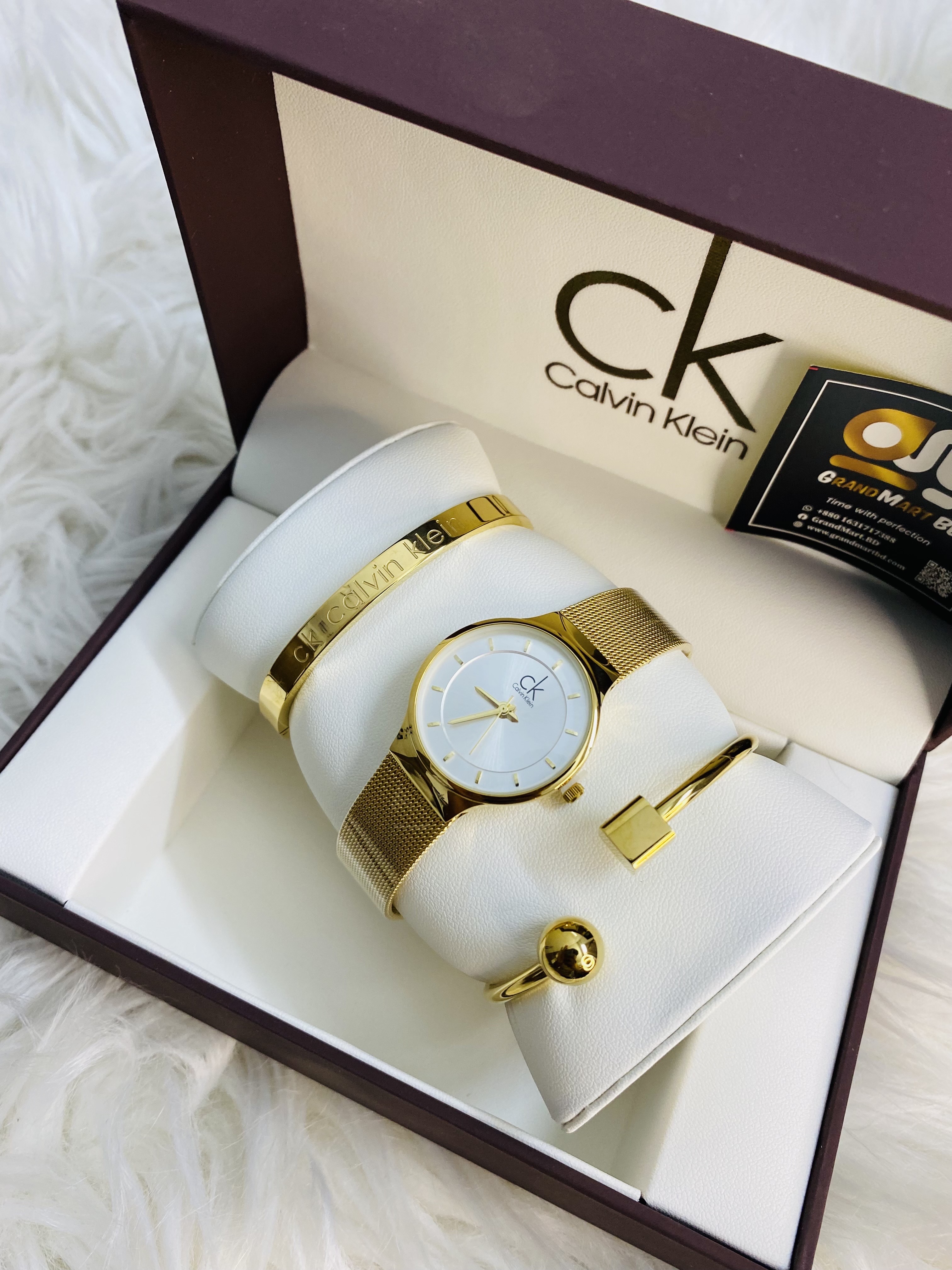 Ck 2 in one uper white strap golden