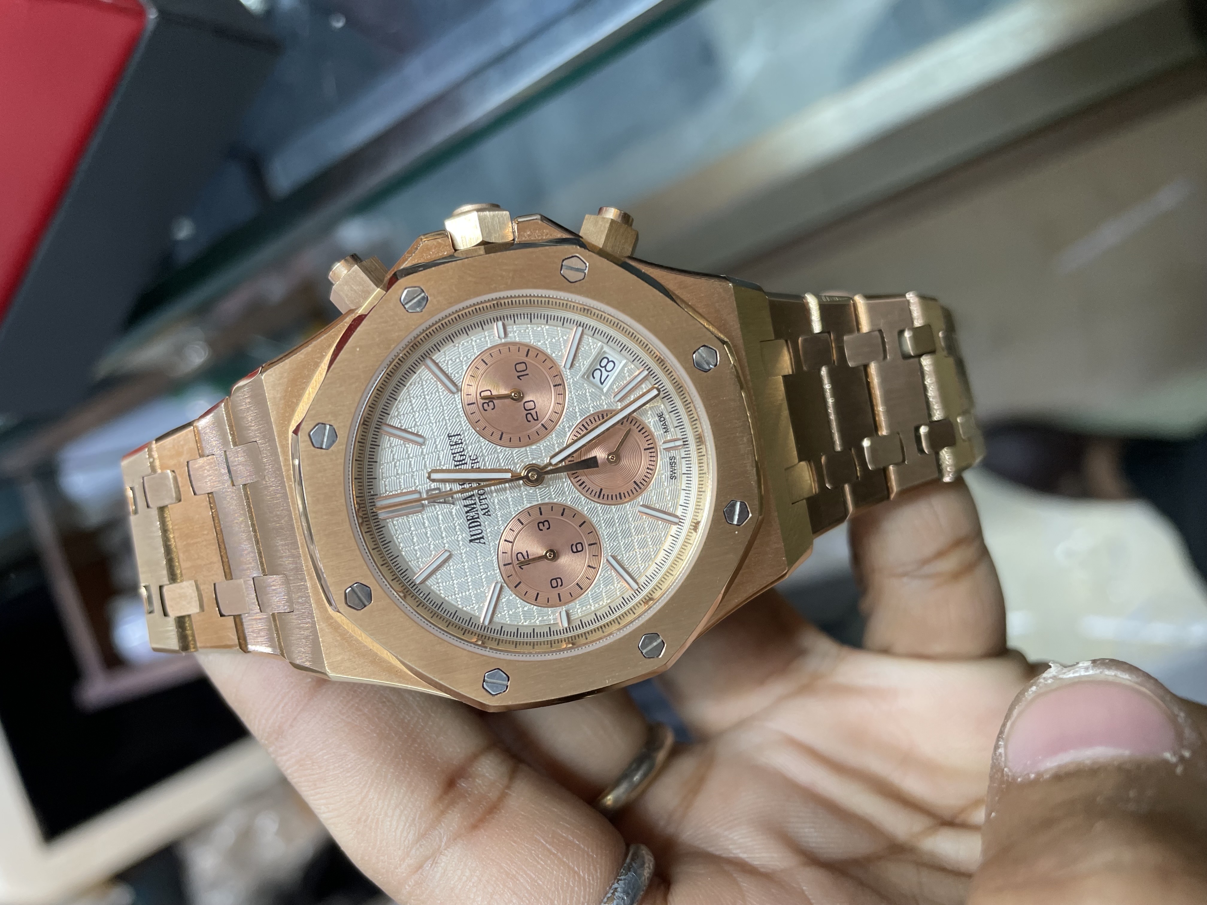 ap chrono rosegold chain aaa