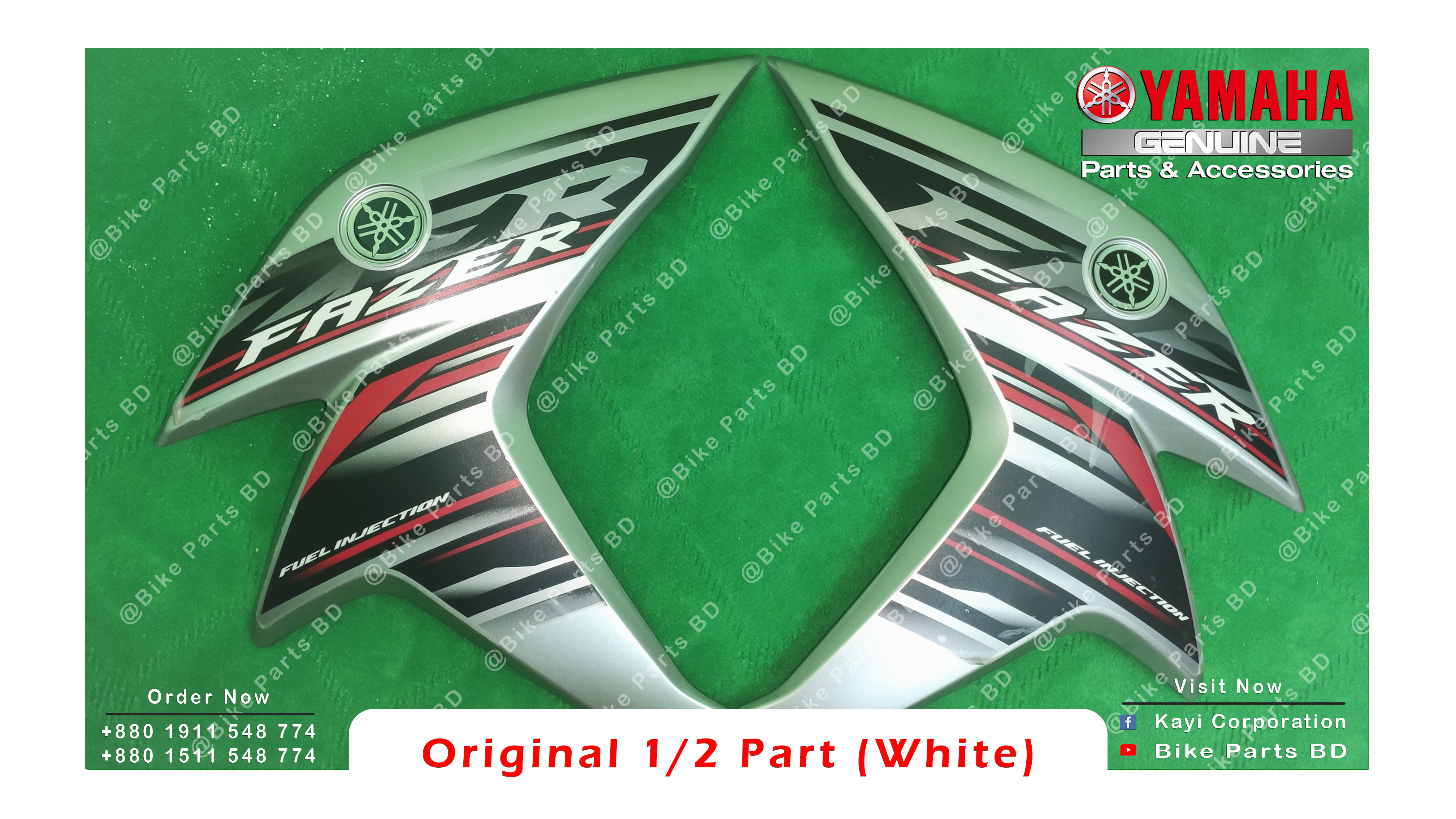 1/2 Part for Yamaha Fazer V2 (White-Red) bike._img_1