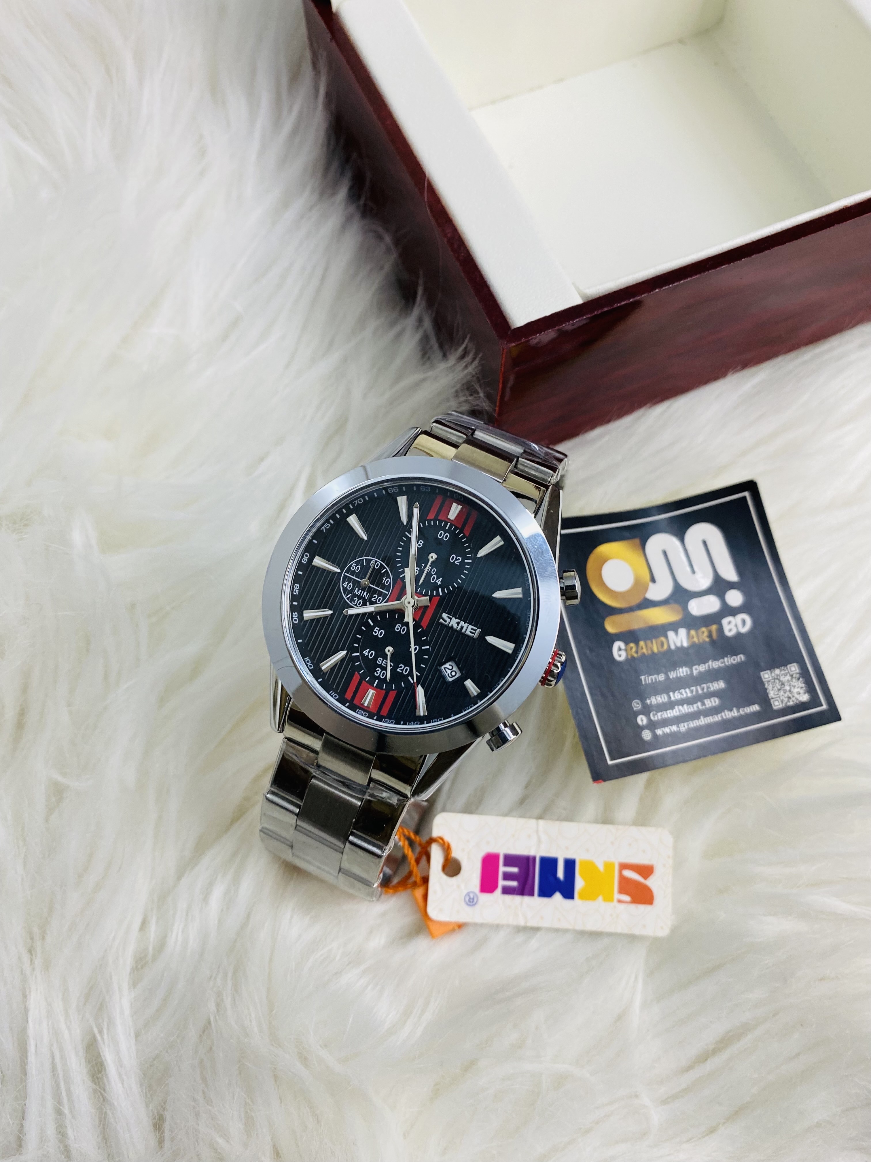 SKMEI 9302 high quality silver mens watch_img_3