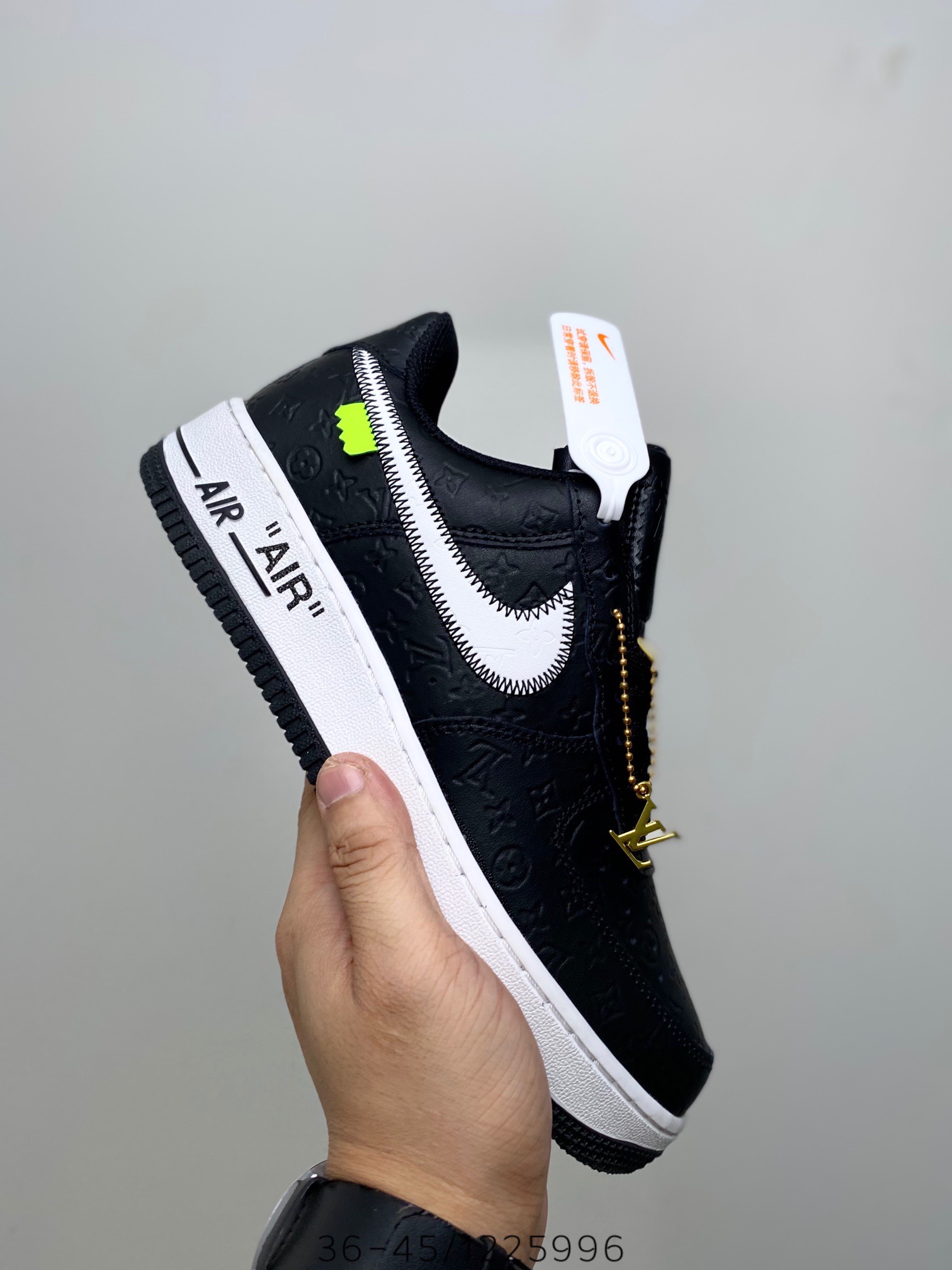 Louis Vuitton x Nike Air Force 1 Low “Black” (1:1) (OEM)_img_3