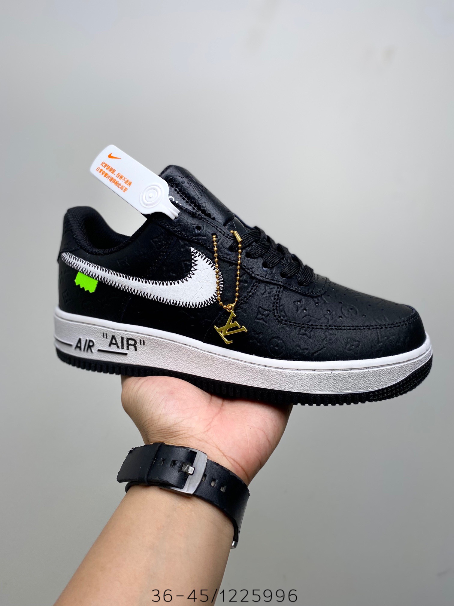 Louis Vuitton x Nike Air Force 1 Low “Black” (1:1) (OEM)_img_7