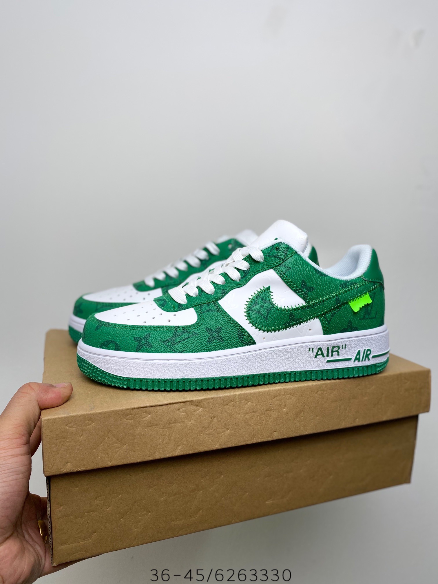 Louis Vuitton Air Force 1 Low "Virgil Abloh - White/Green" (1:1)_img_0