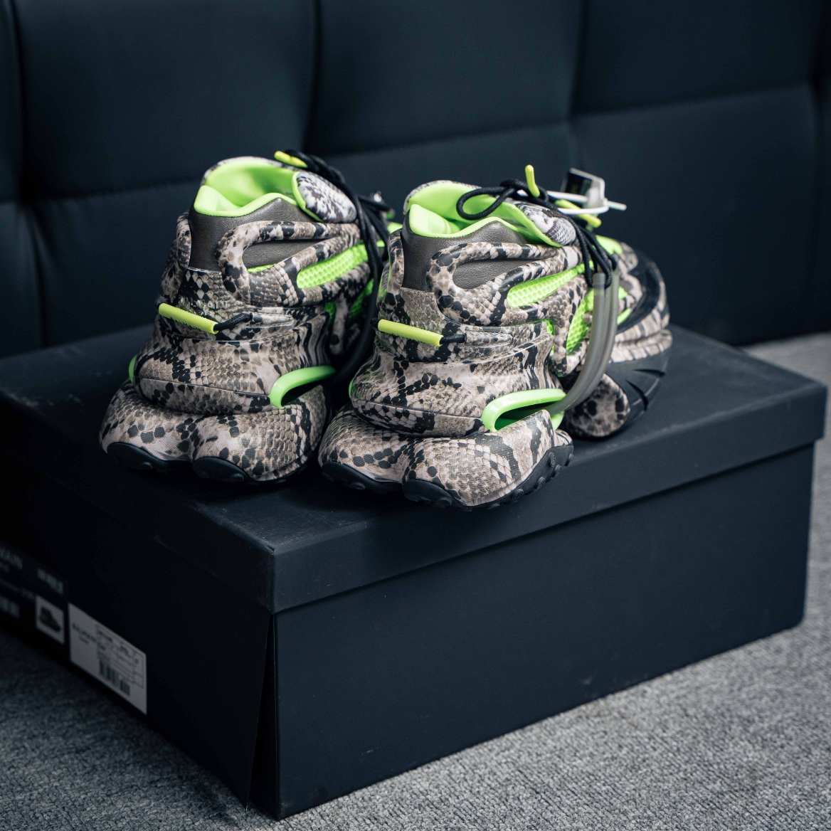 Balmain Gray & Green Unicorn Sneakers (1:1)_img_3