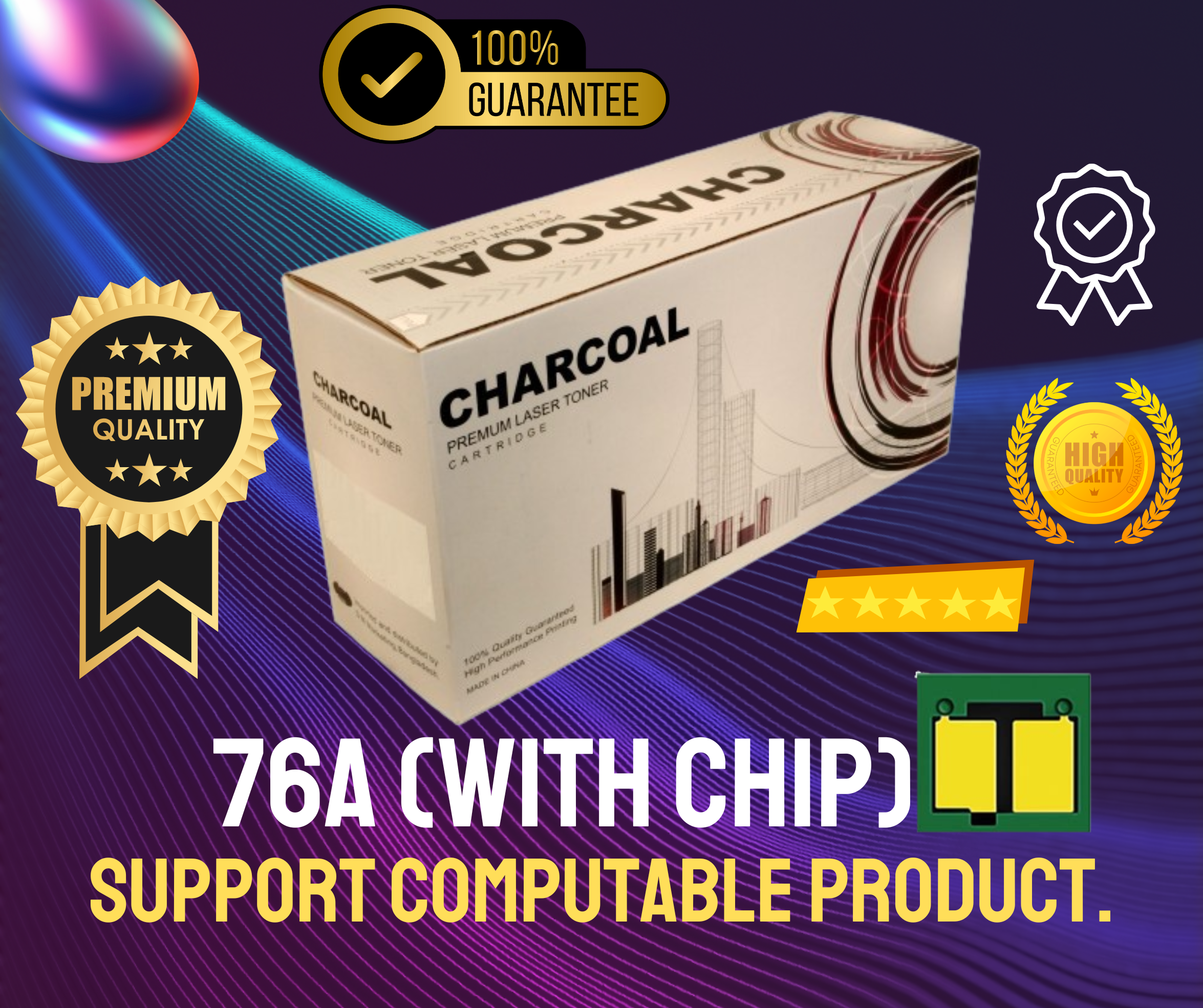 76A Chinese Toner Cartridge # CHARCOAL BRAND_img_1