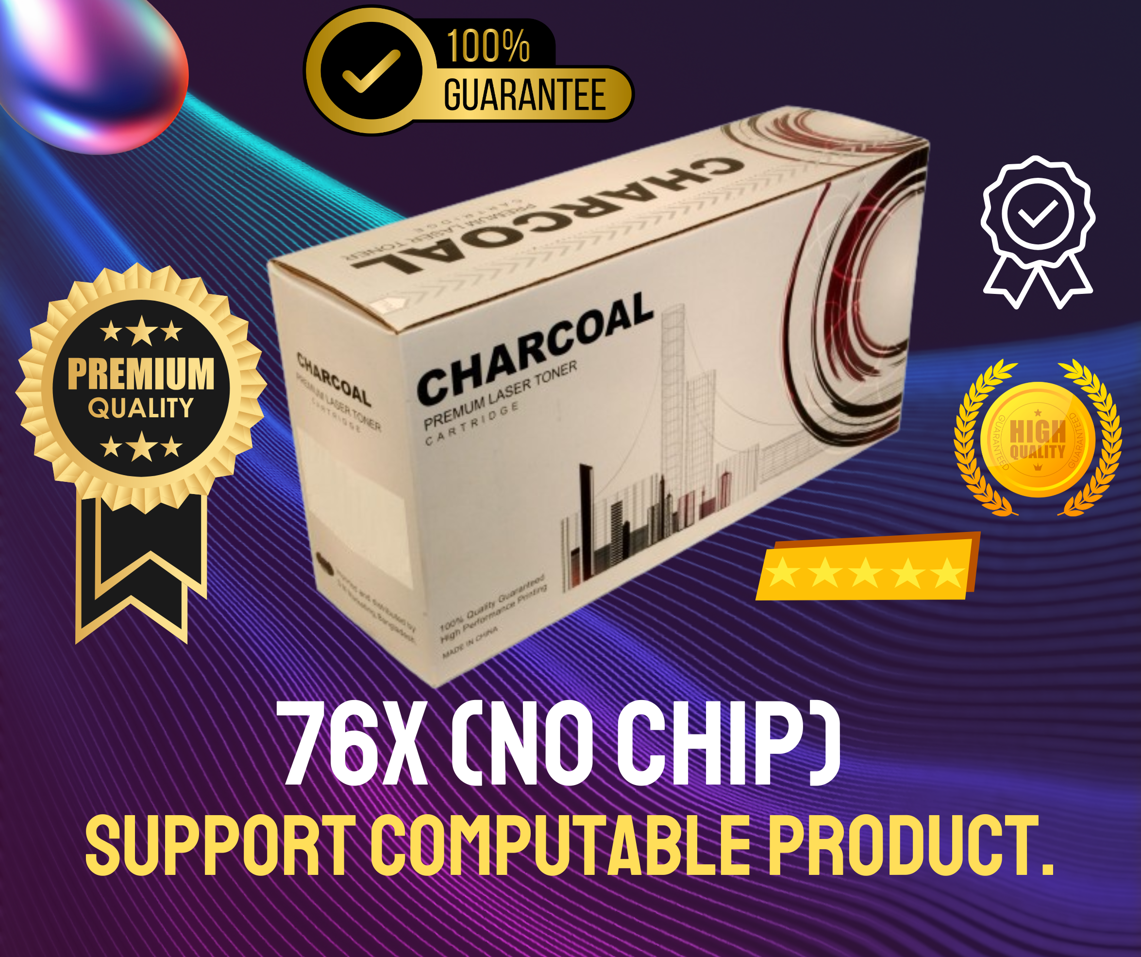 76x Chinese Toner Cartridge # CHARCOAL BRAND