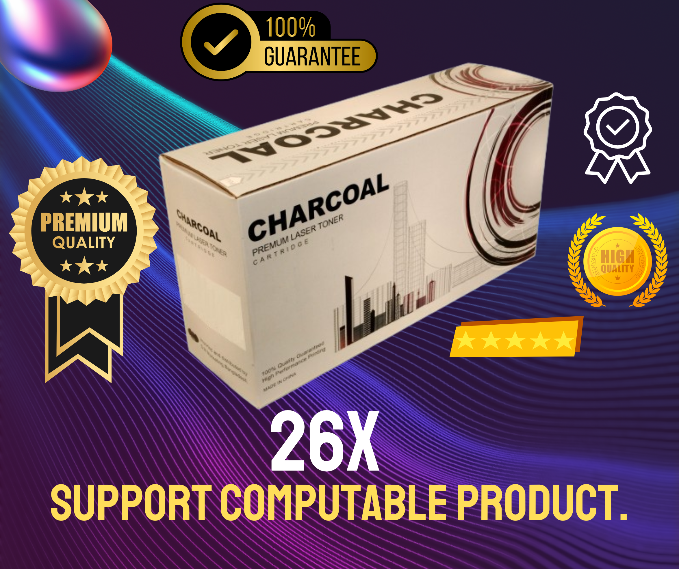 26A/052 Chinese Toner Cartridge # CHARCOAL BRAND_img_1