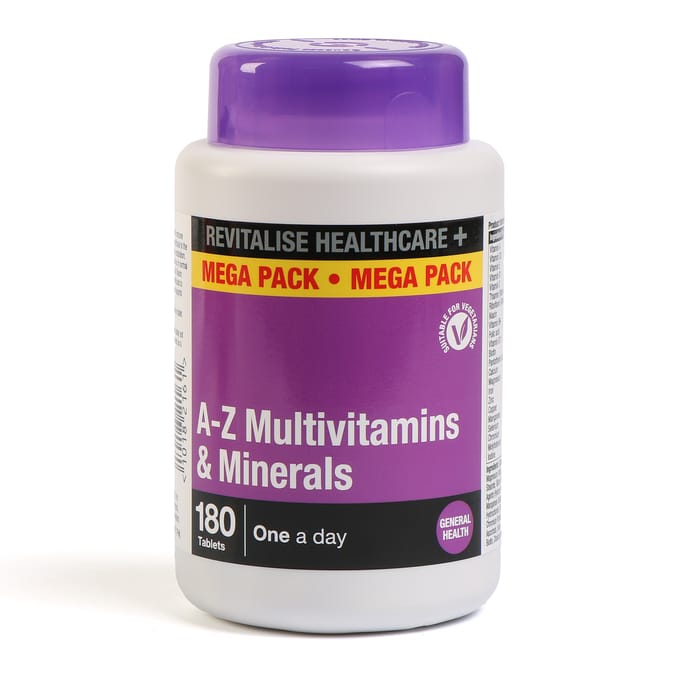 A-Z Multivitamins & Minerals 180 Tablets - Made in UK