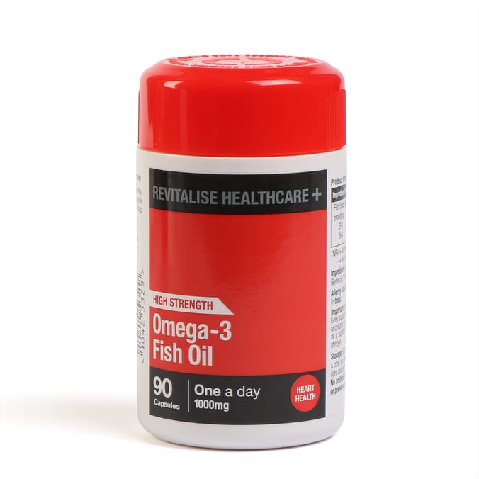 Omega 3 Fish Oil High Strength 90 Capsules - Made in UK