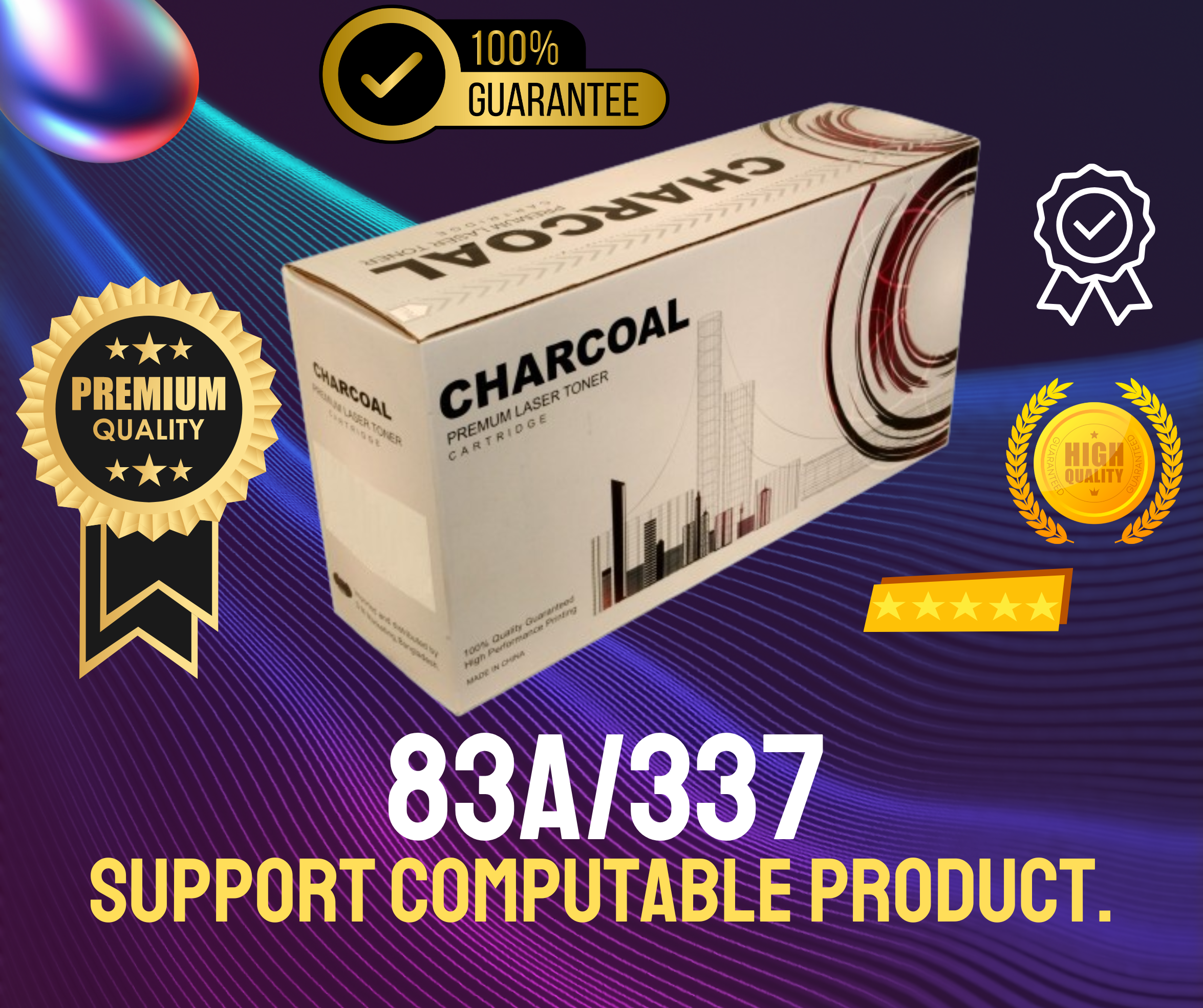 83A/337 Chinese Toner Cartridge # CHARCOAL BRAND