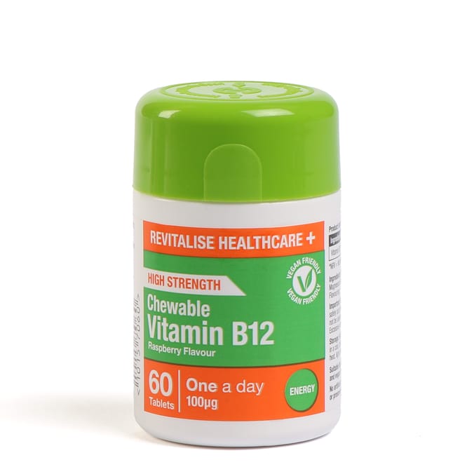 Vitamin B12 Chewable 60 Tablets - Made in UK