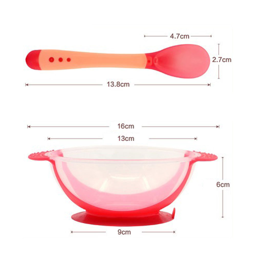 Baby feeding bowl set with lid & Temperature silicon spoon_img_3