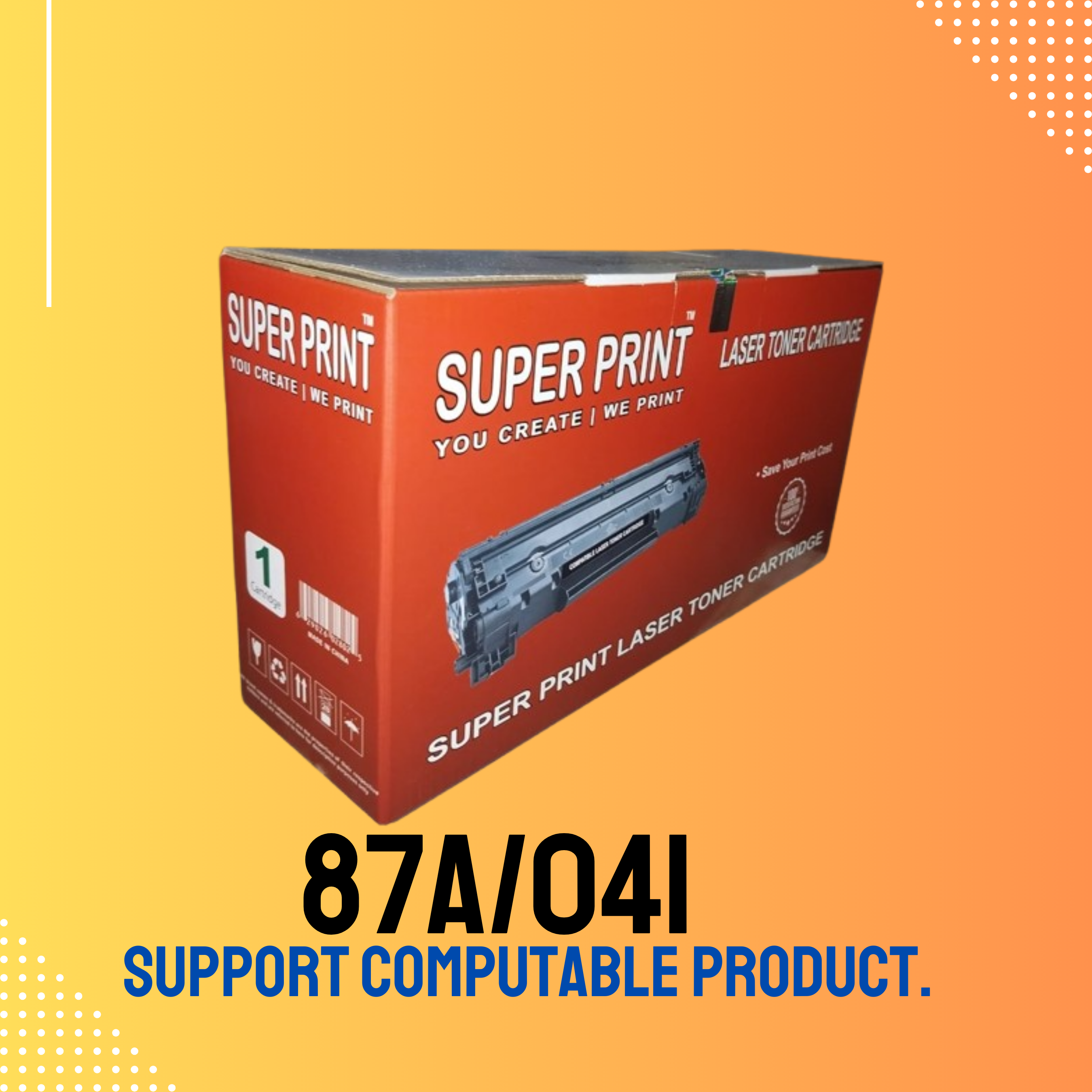 87A/041 Chinese Toner Cartridge # SUPER PRINT BRAND