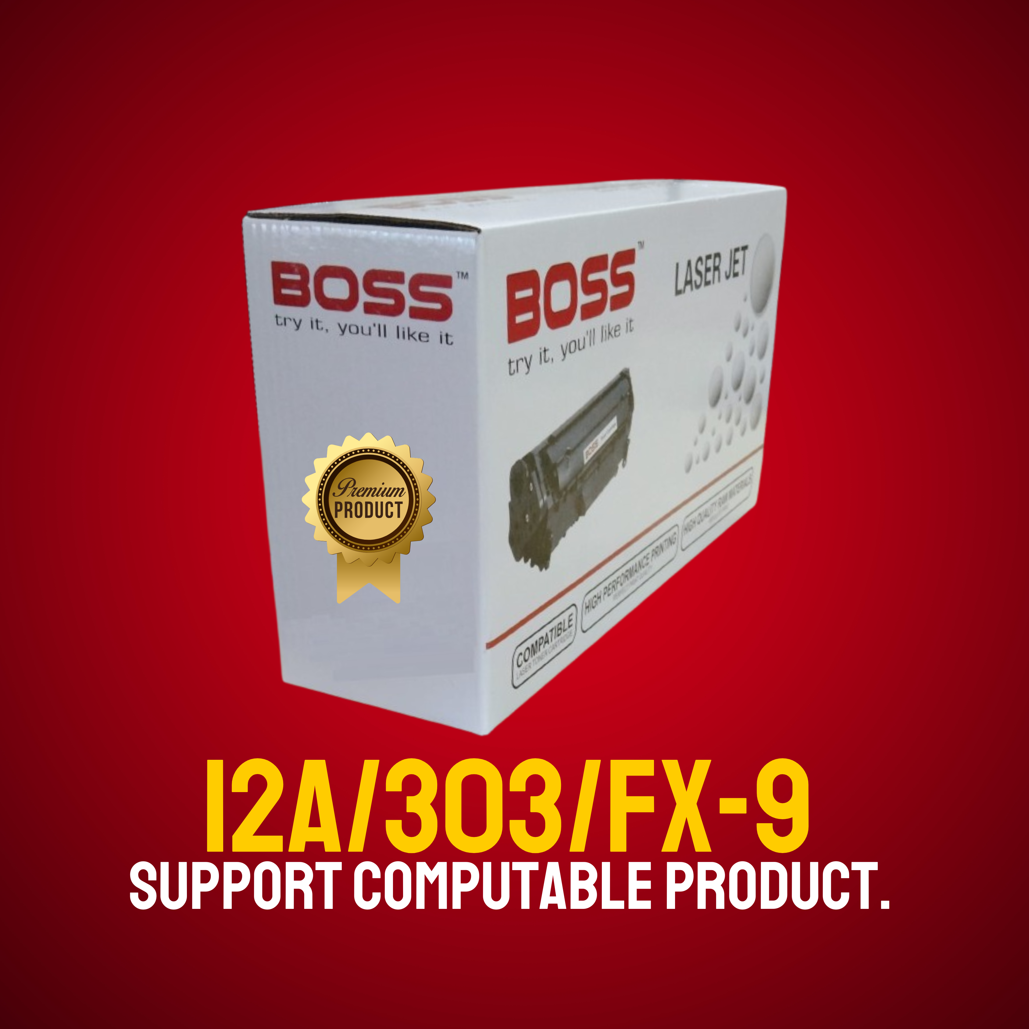 12A/303/FX-9 Chinese Toner Cartridge # BOSS BRAND