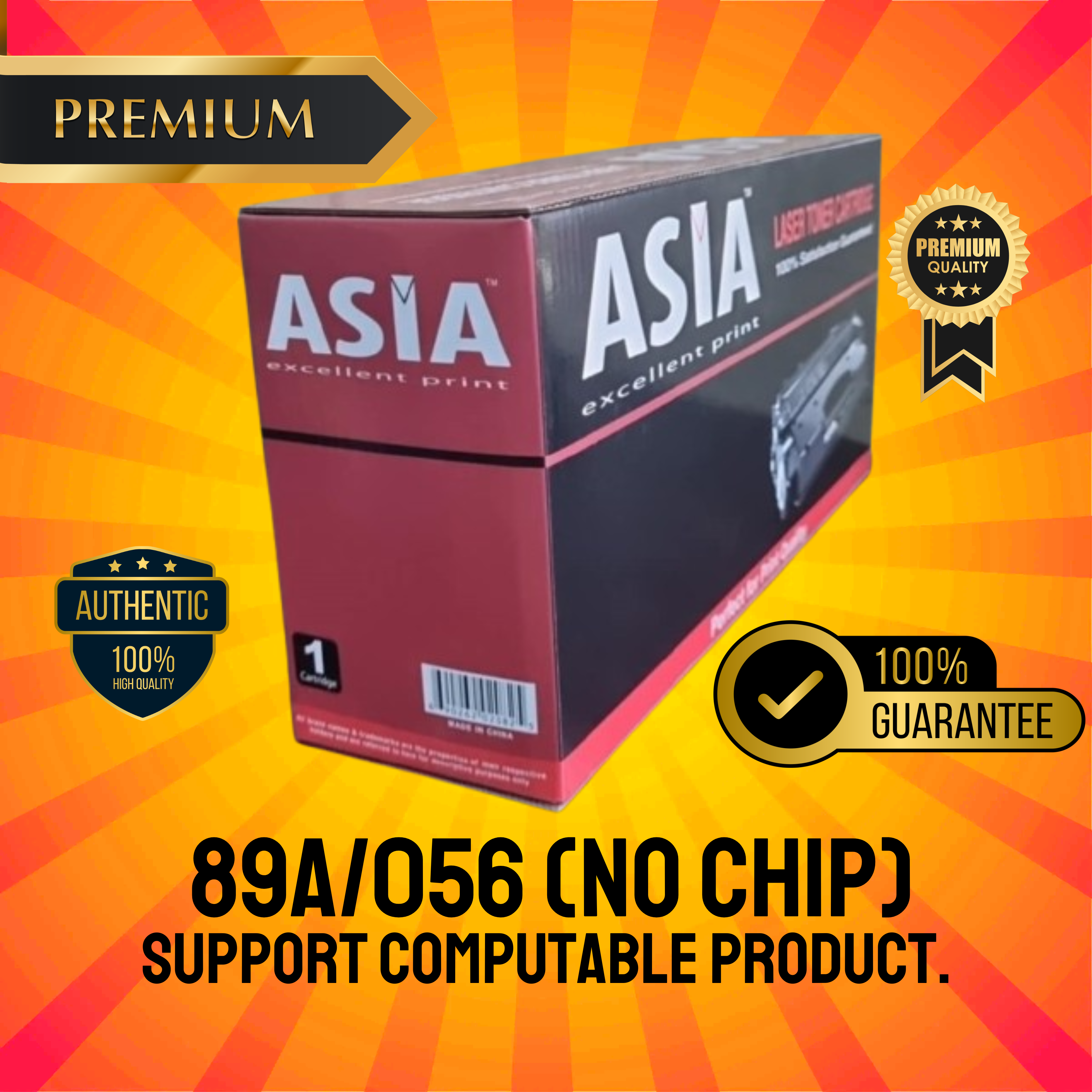 89A/056 (NO CHIP) Chinese Toner Cartridge # ASIA BRAND