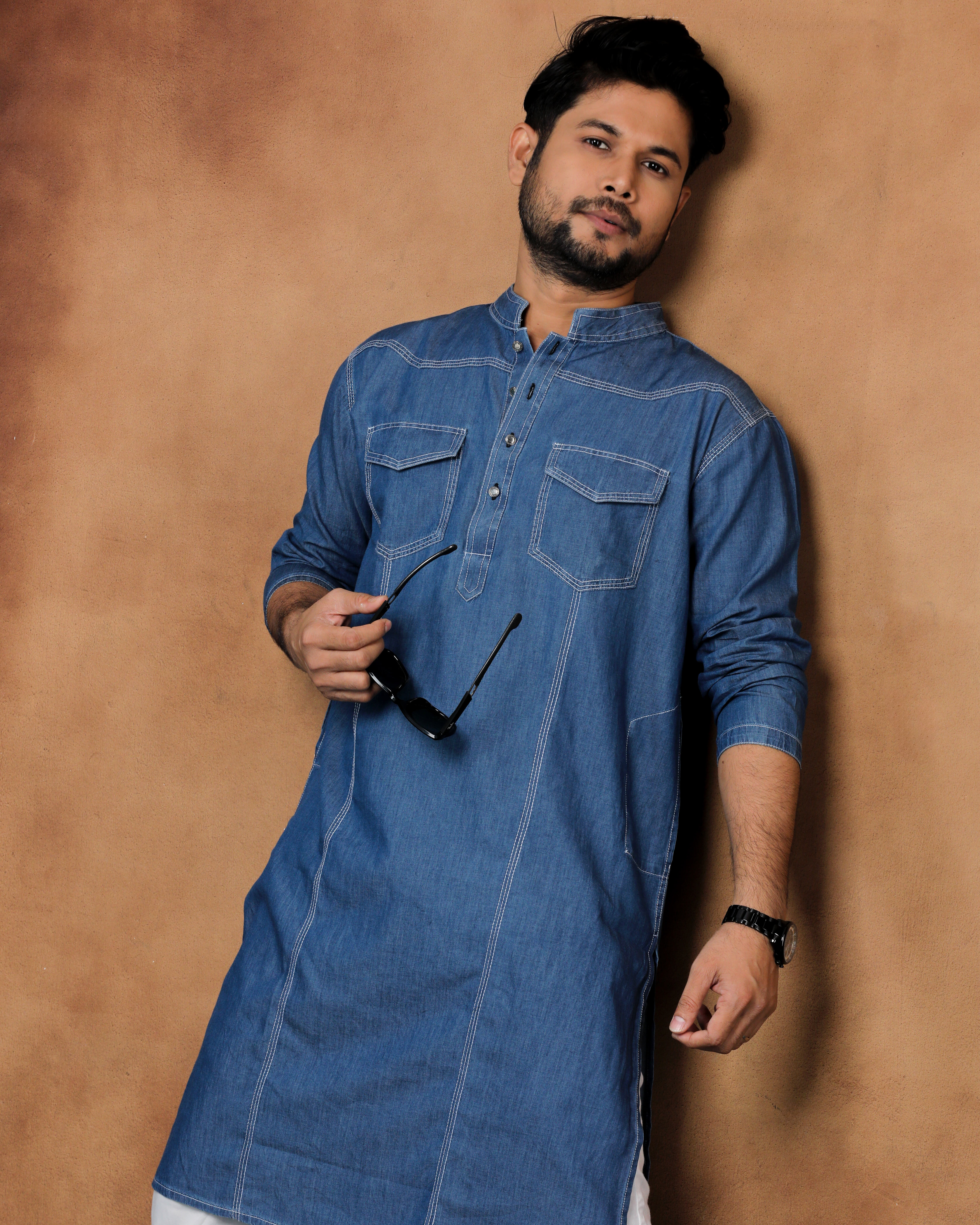 Classic Denim Panjabi_img_0