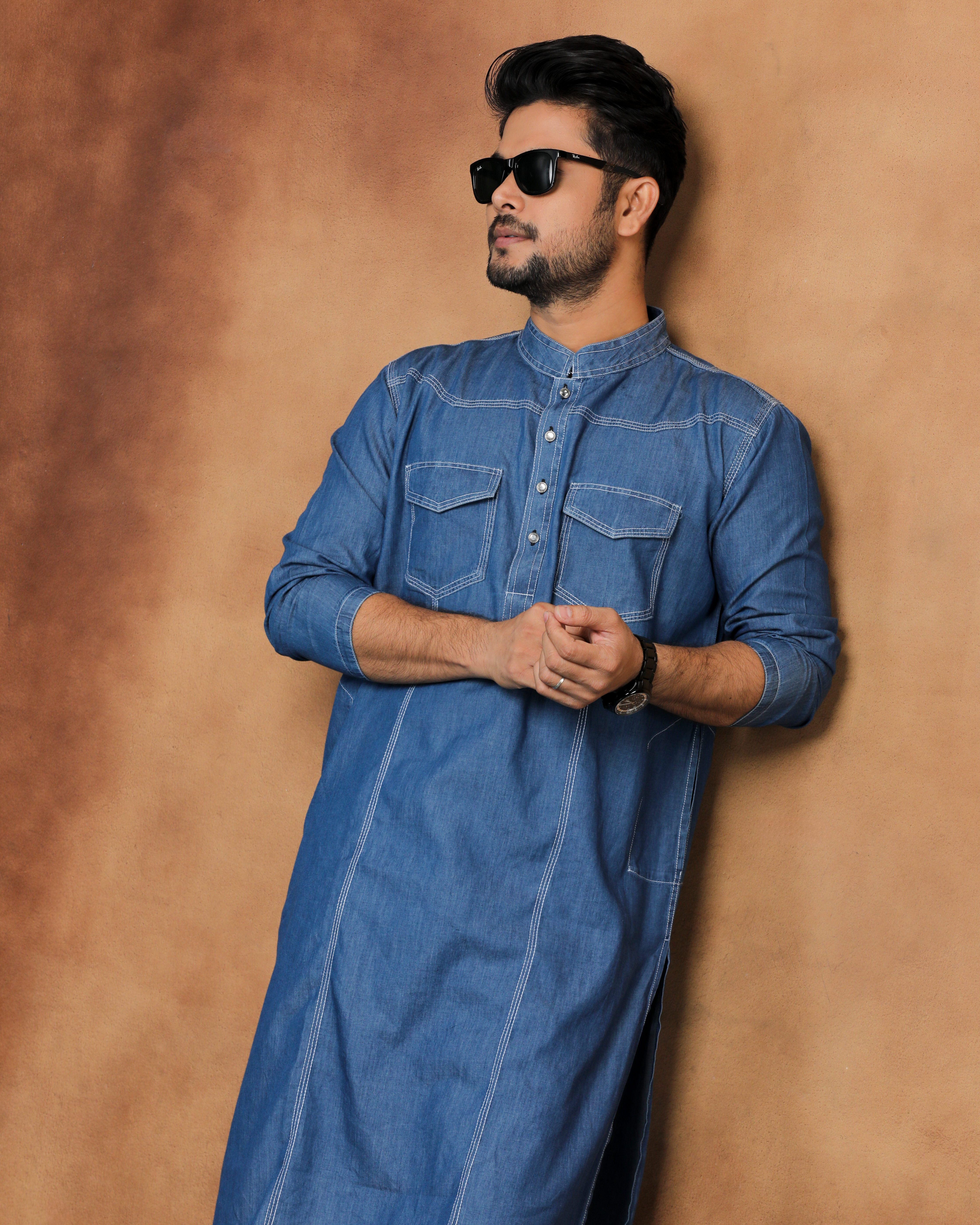 Classic Denim Panjabi_img_1