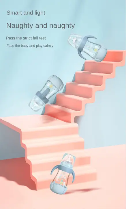 Anti colic Glass Feeder with Silicon cover (180ml)_img_3