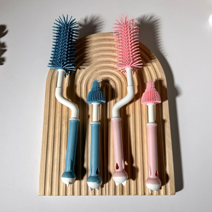 360° Rotating Silicon feeder cleaning brush  (2pis set)_img_1