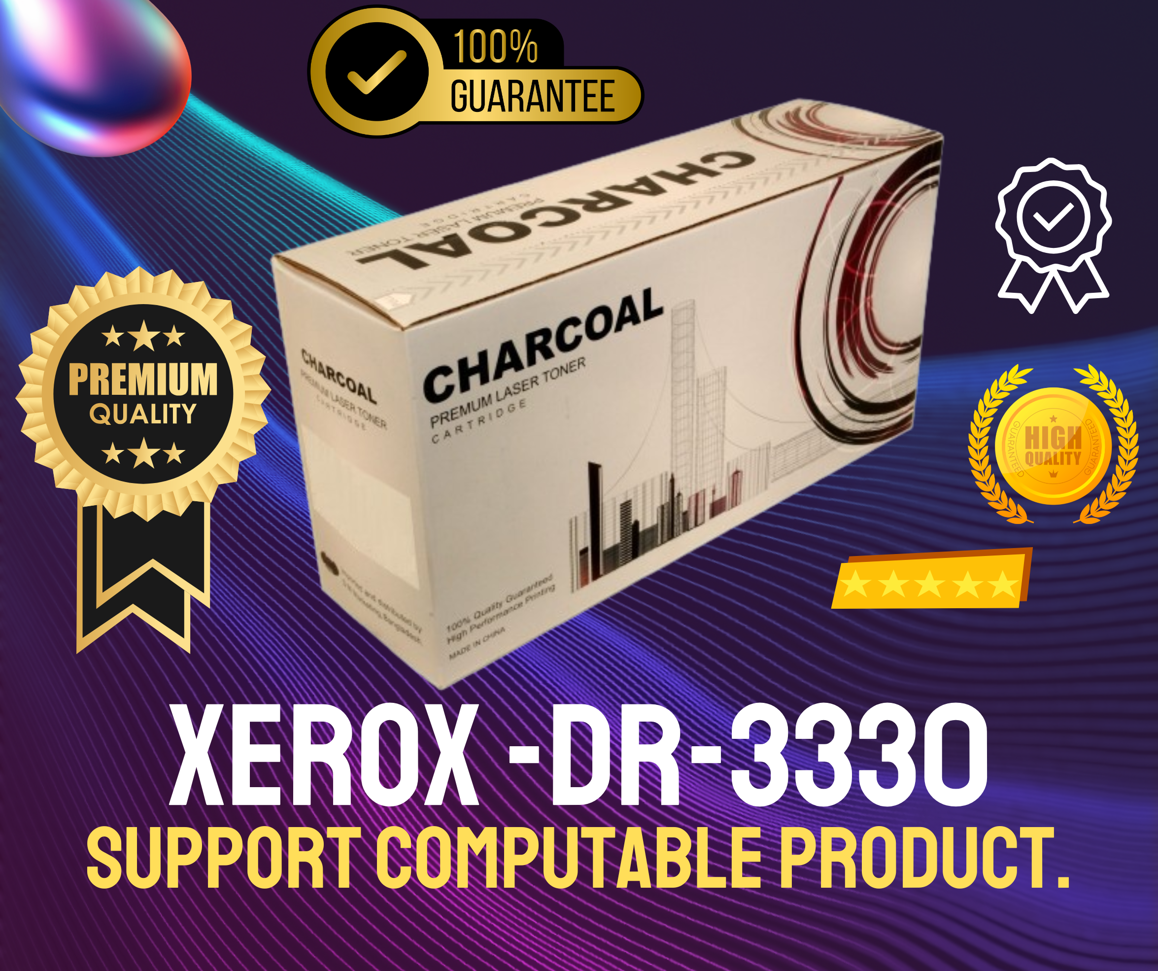 XEROX -DR-3330 Chinese Toner Cartridge # CHARCOAL BRAND