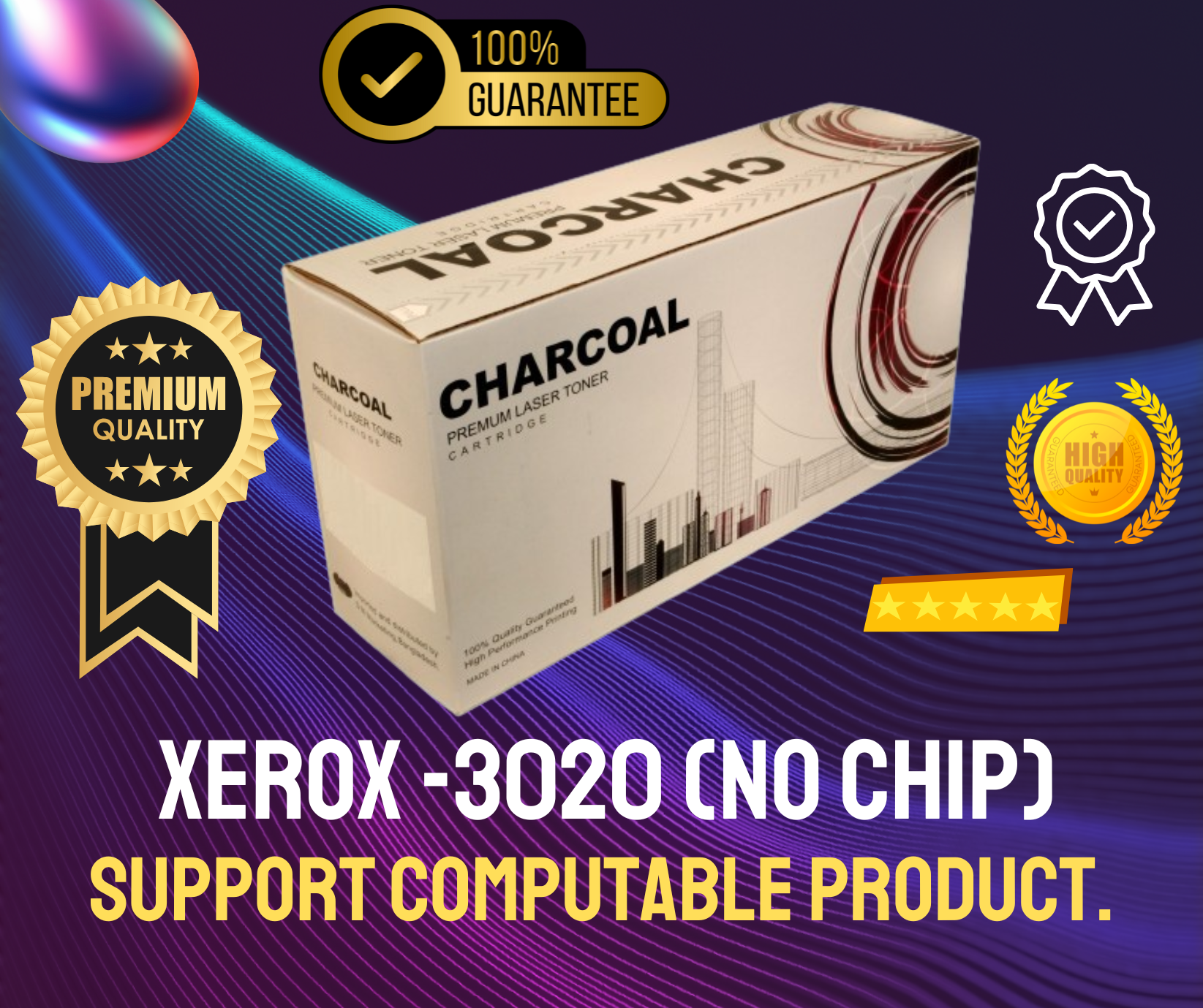 XEROX -3020 Chinese Toner Cartridge # CHARCOAL BRAND