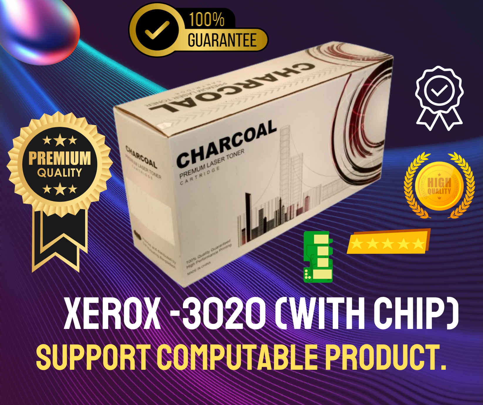 XEROX -3020 Chinese Toner Cartridge # CHARCOAL BRAND_img_1