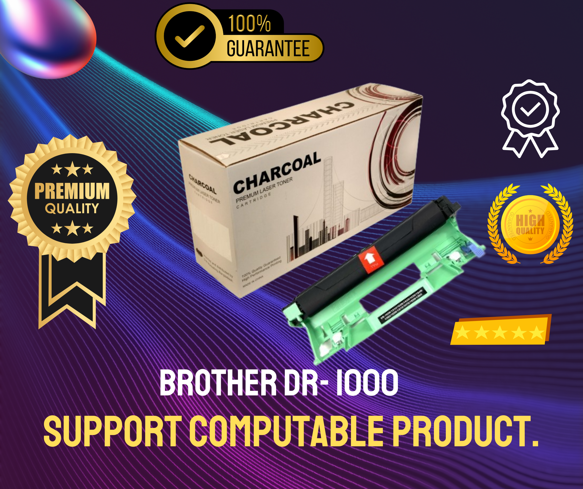 Brother DR- 1000 Chinese Toner Cartridge # CHARCOAL BRAND