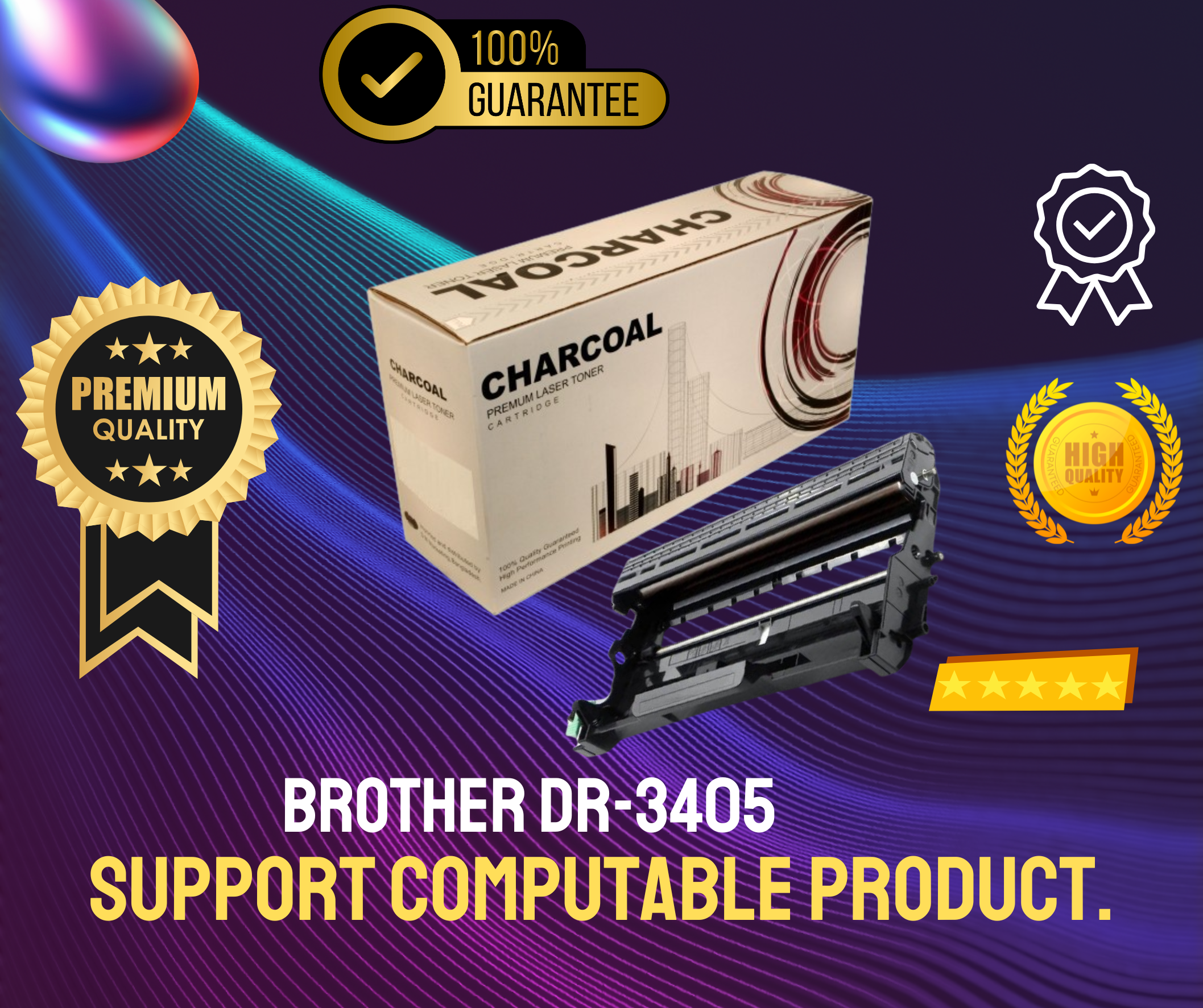 Brother DR-3405 Chinese Toner Cartridge # CHARCOAL BRAND