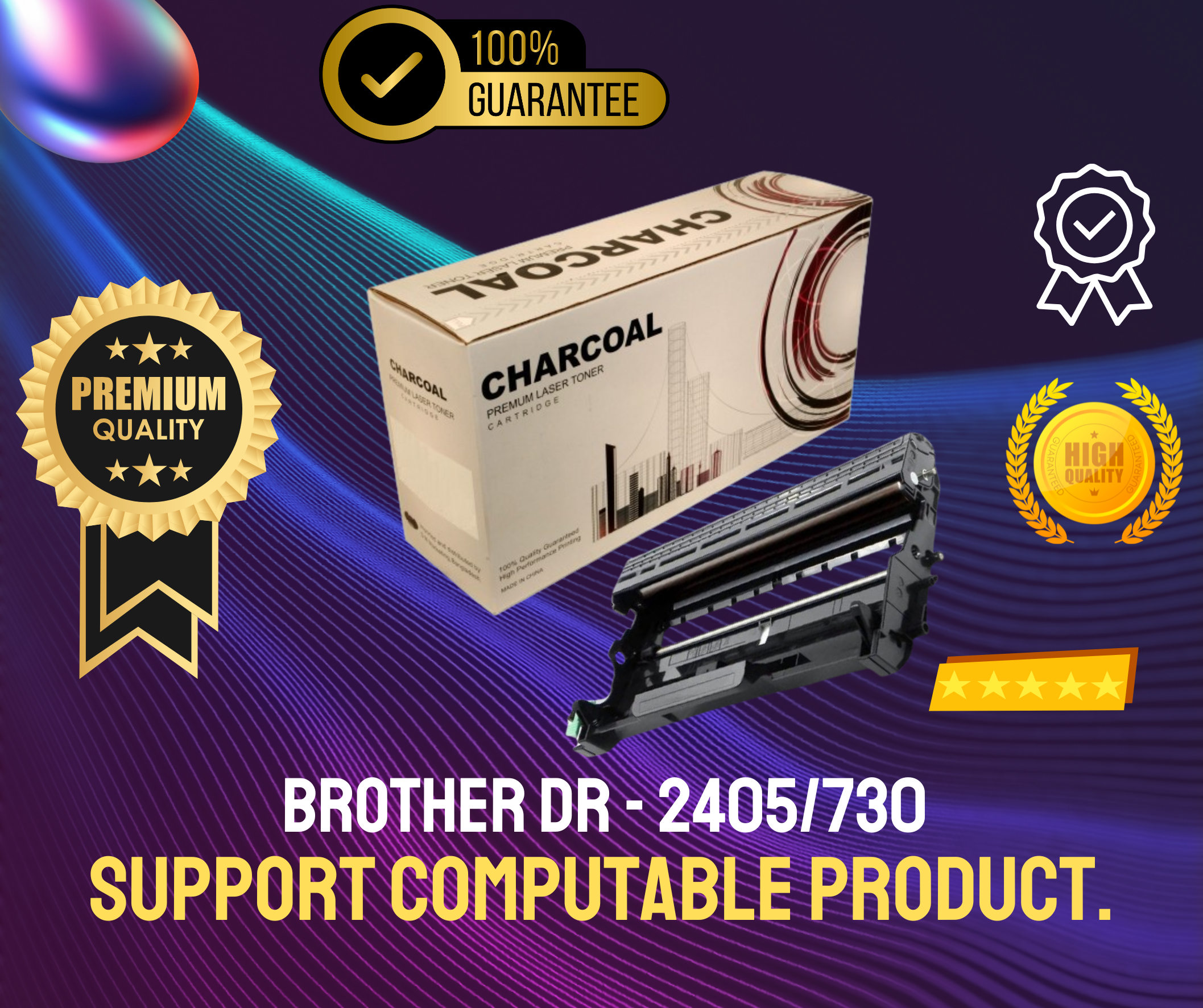 Brother DR - 2405/730 Chinese Toner Cartridge # CHARCOAL BRAND