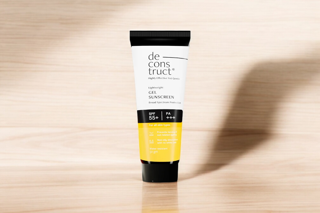 deconstruct Sunscreen SPF 55+ PA+++ Lightweight Gel Sunscreen | No White Cast | For men & Women | (50 g)_img_0