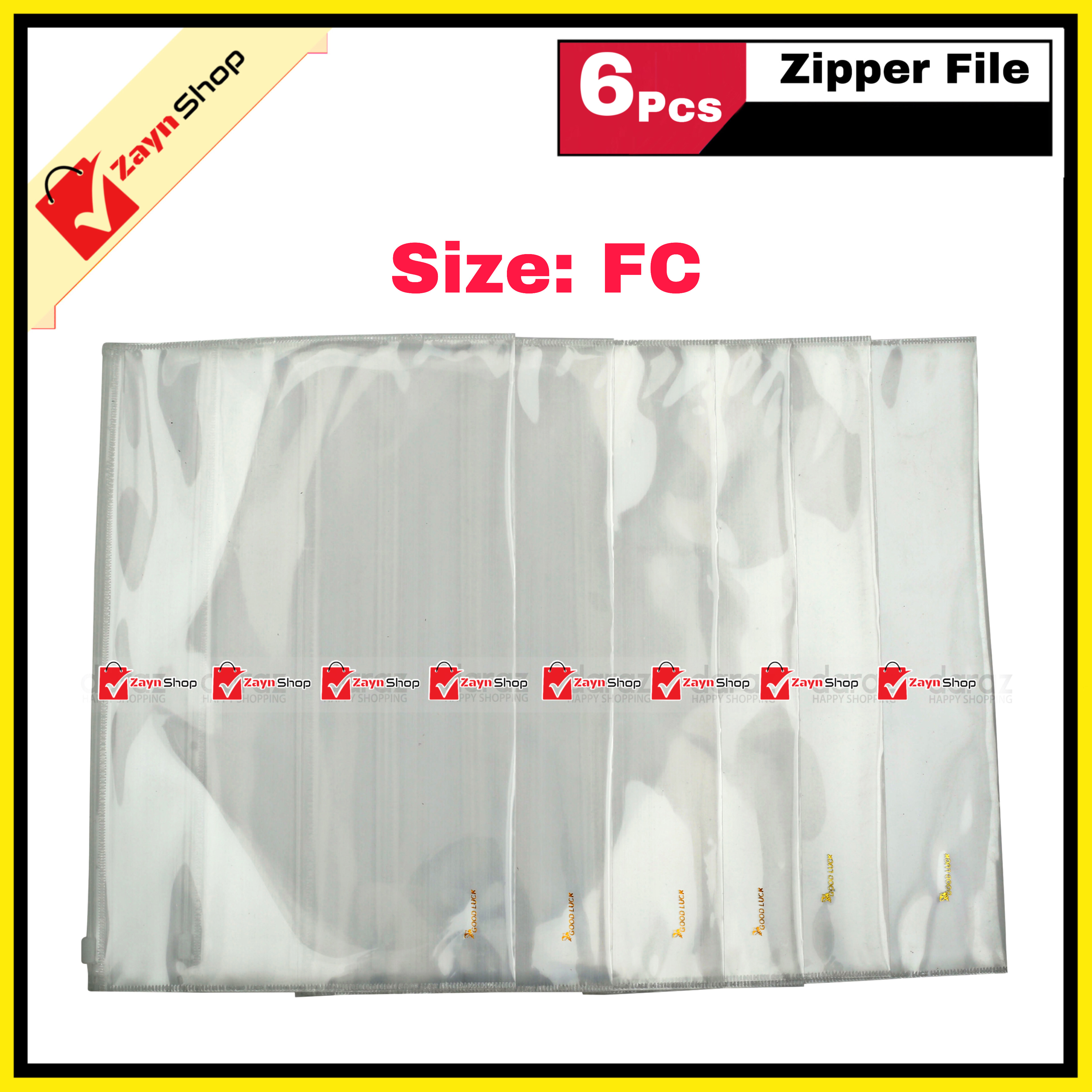 Good Luck Zipper file FC/Legal size pack of 6 pcs_img_1