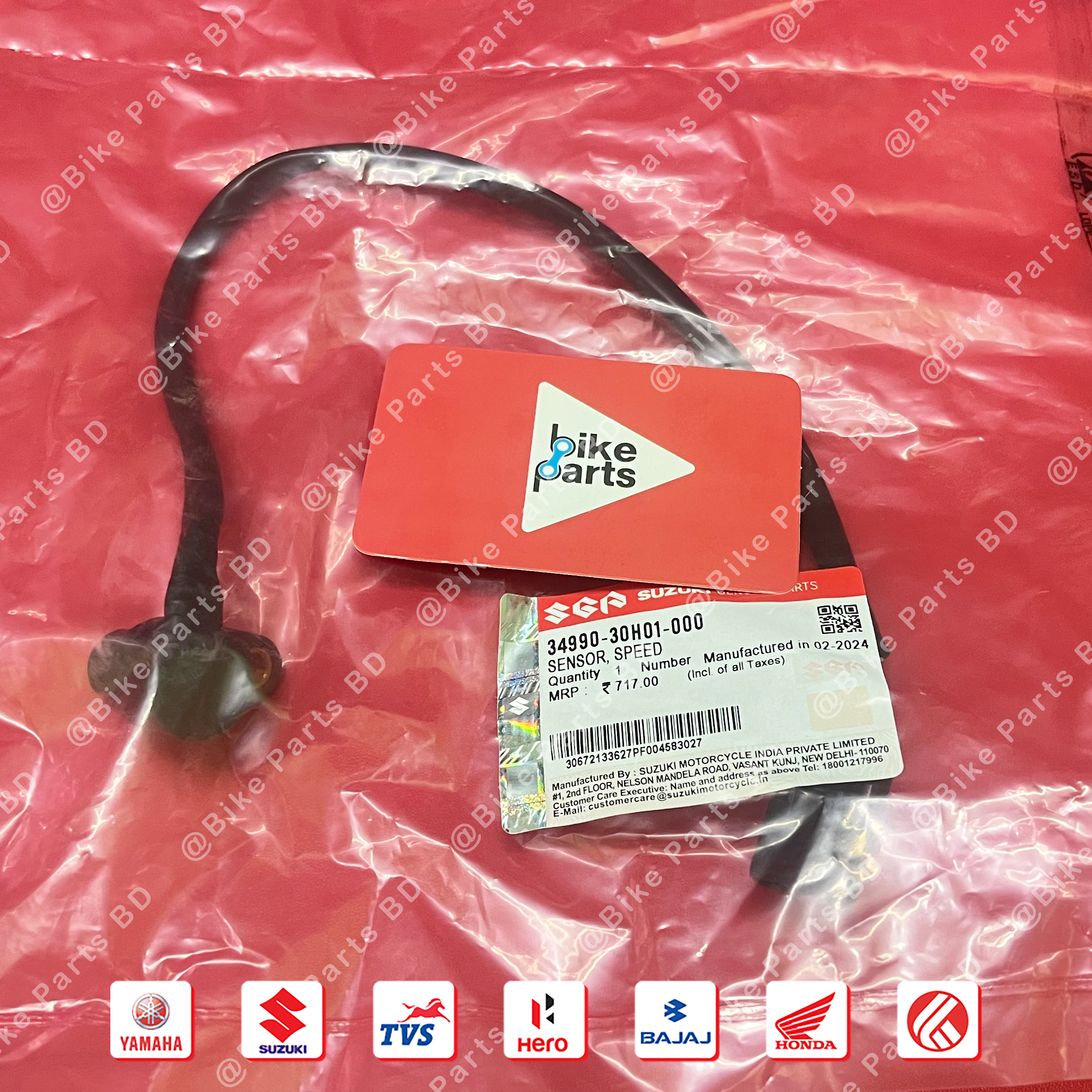 Meter/Speed Sensor Cable (Black) for Suzuki Gixxer SF (Old Model) & Gixxer Monotone bike._img_1