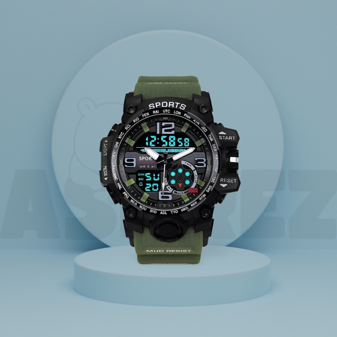 Digital Sports Watch LED 5ATM Waterproof