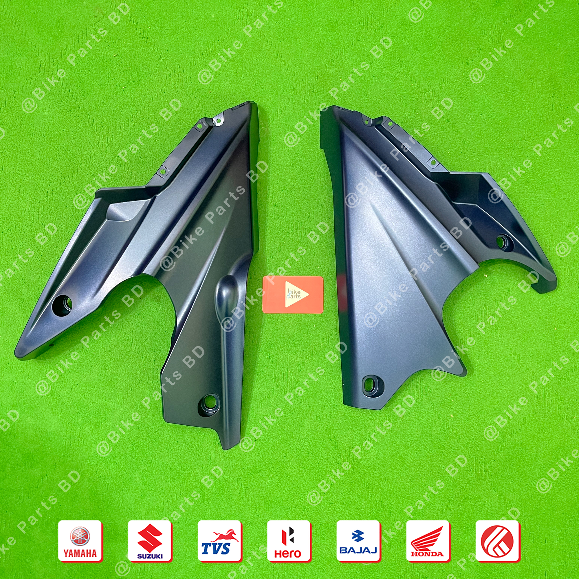 Engine guard for Yamaha FZS V2 (Armada Blue) bike.